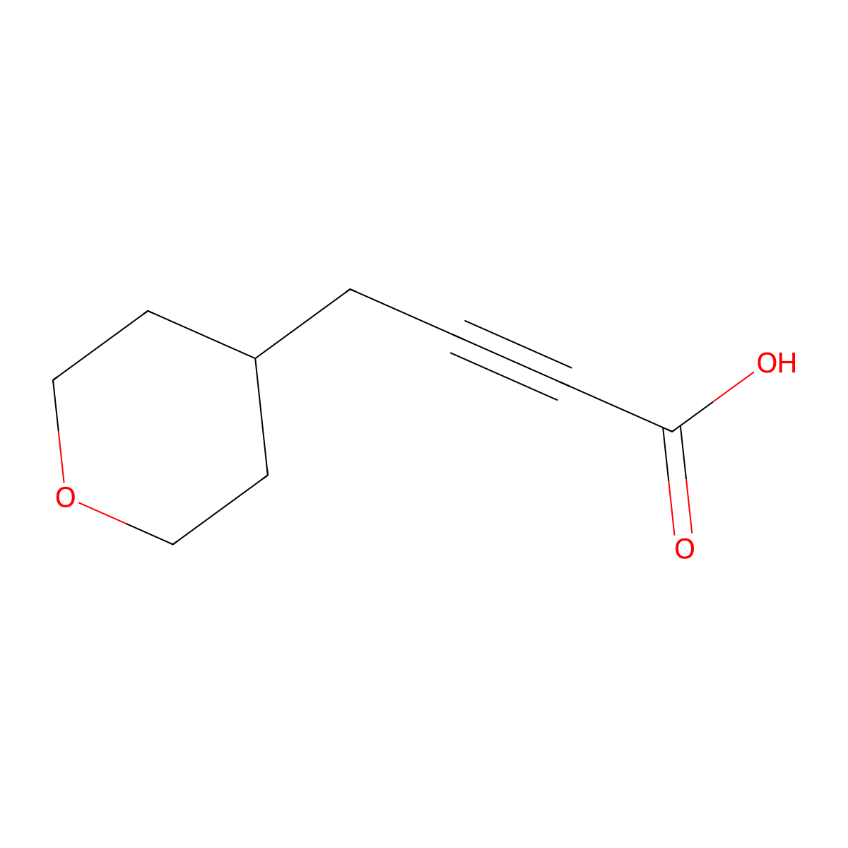 4-(Oxan-4-yl)but-2-ynoic acid molecular structure, CAS 1894684-74-2