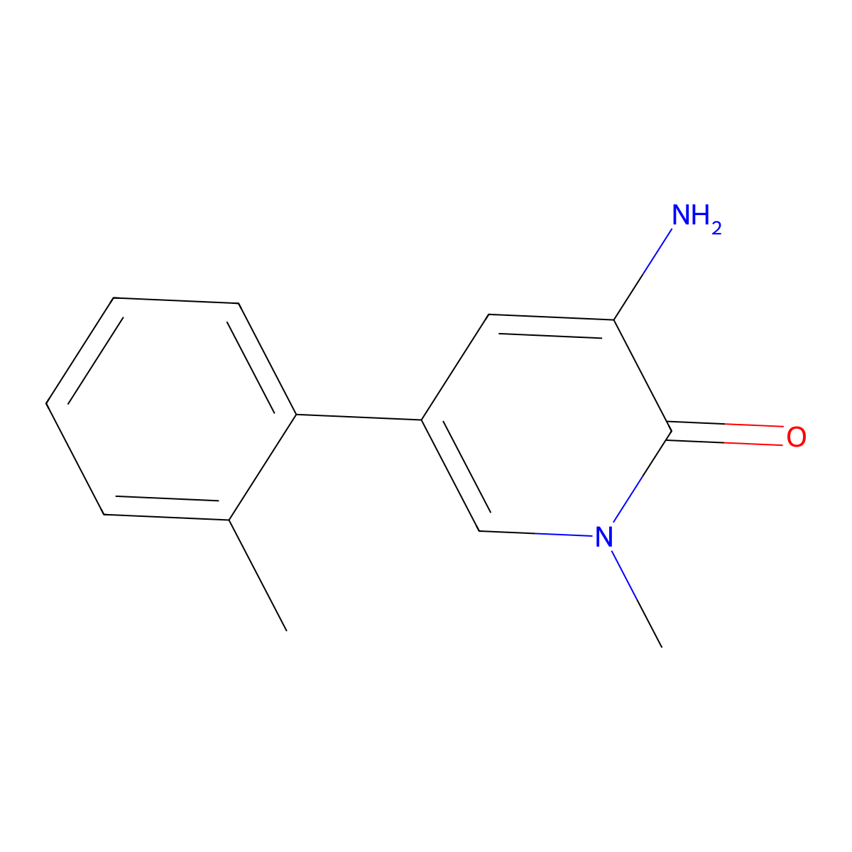 3-Amino-1-methyl-5-(o-tolyl)pyridin-2(1H)-one molecular structure, CAS 1894733-98-2