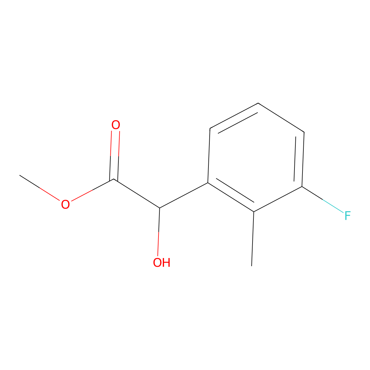 Methyl 2-(3-fluoro-2-methylphenyl)-2-hydroxyacetate molecular structure, CAS 1894752-94-3