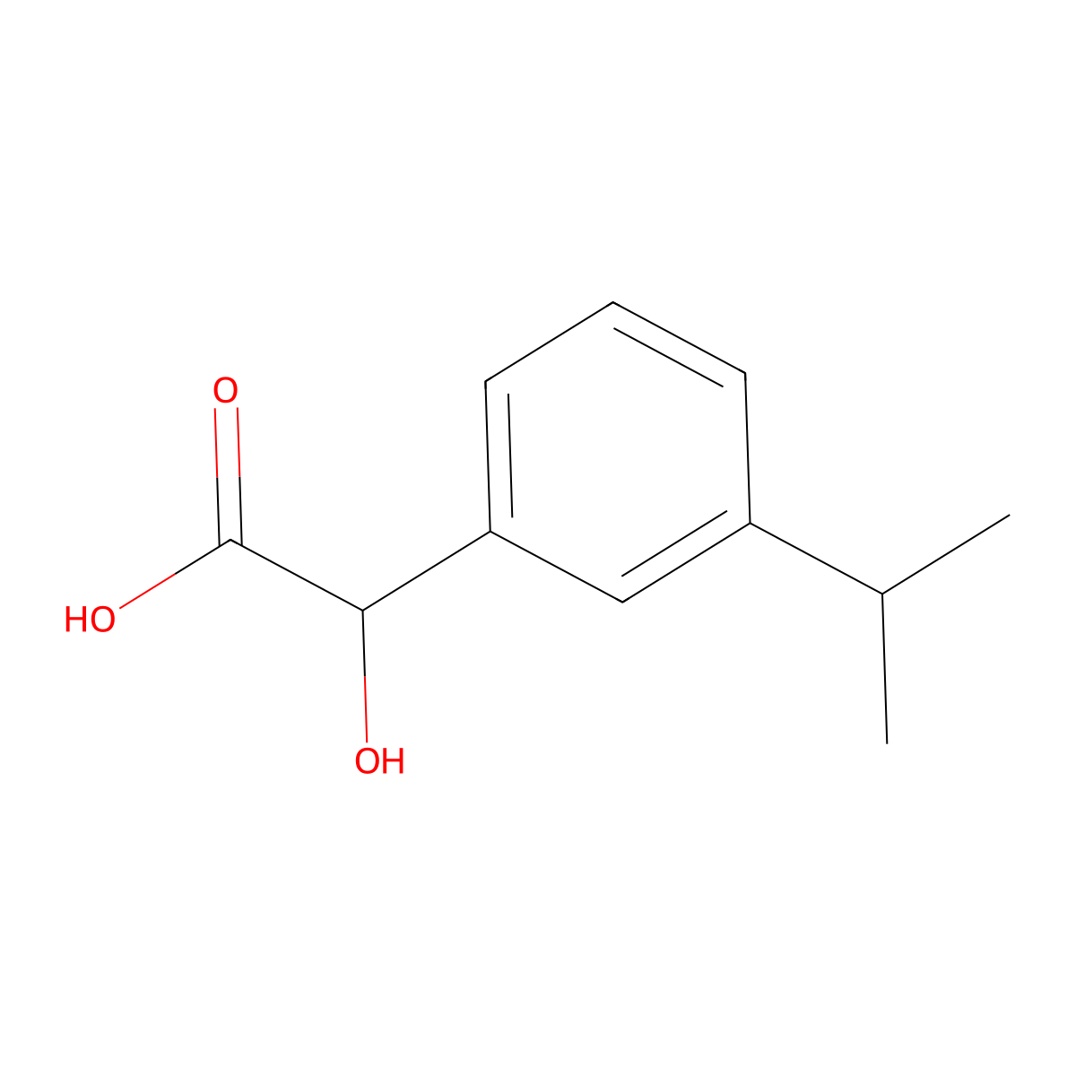 2-Hydroxy-2-[3-(propan-2-yl)phenyl]acetic acid molecular structure, CAS 1894755-28-2