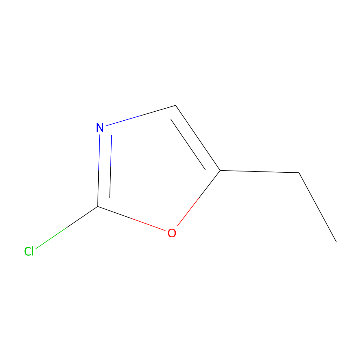 2-Chloro-5-ethyl-1,3-oxazole molecular structure, CAS 1894758-54-3