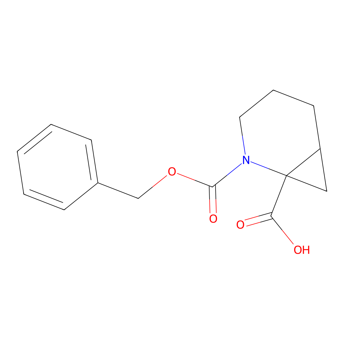 2-[(Benzyloxy)carbonyl]-2-azabicyclo[4.1.0]heptane-1-carboxylic acid molecular structure, CAS 1894786-66-3