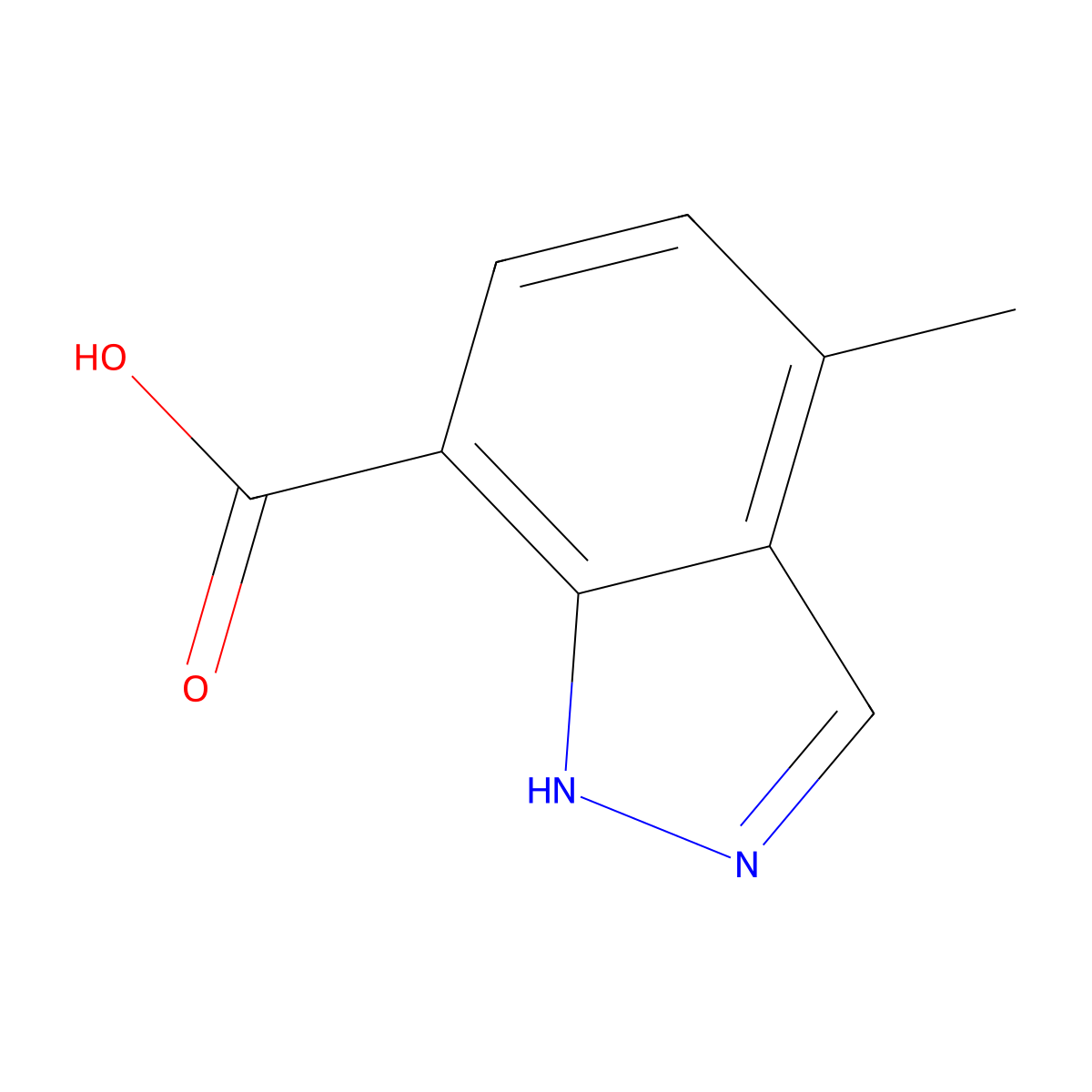 4-methyl-1H-indazole-7-carboxylic acid molecular structure, CAS 1894790-30-7