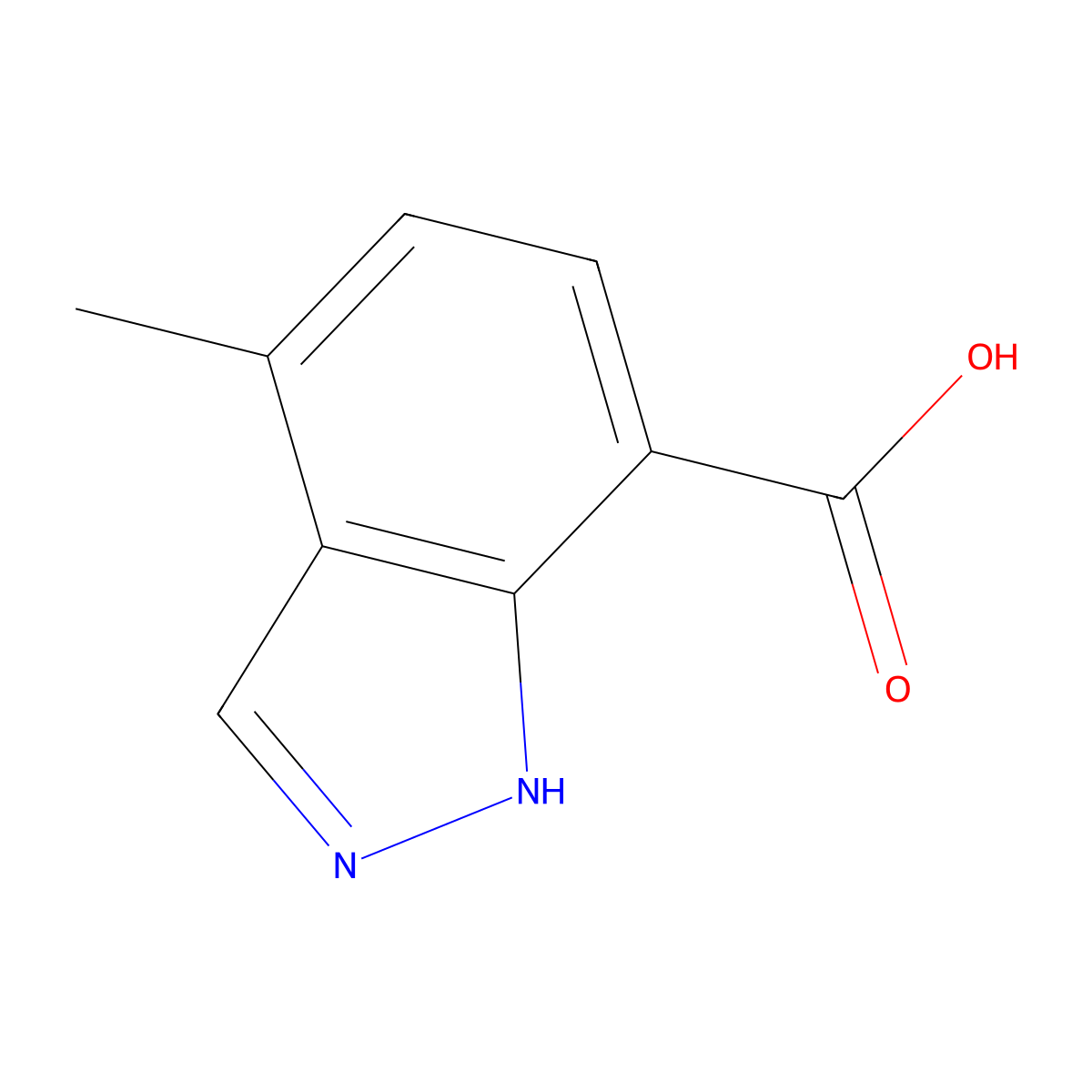4-methyl-1H-indazole-7-carboxylic acid molecular structure, CAS 1894790-30-7