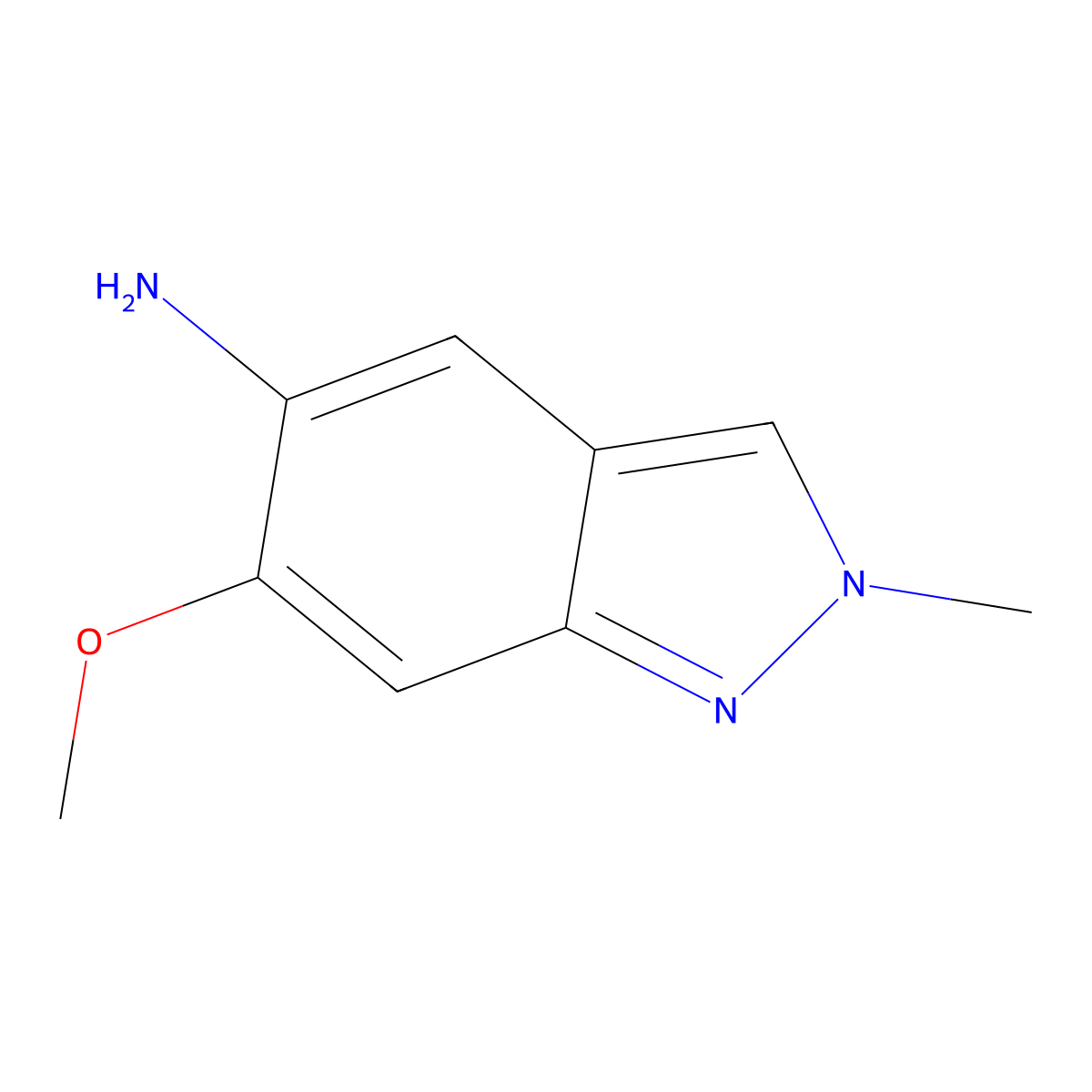 6-methoxy-2-methyl-2H-indazol-5-amine molecular structure, CAS 1894790-78-3