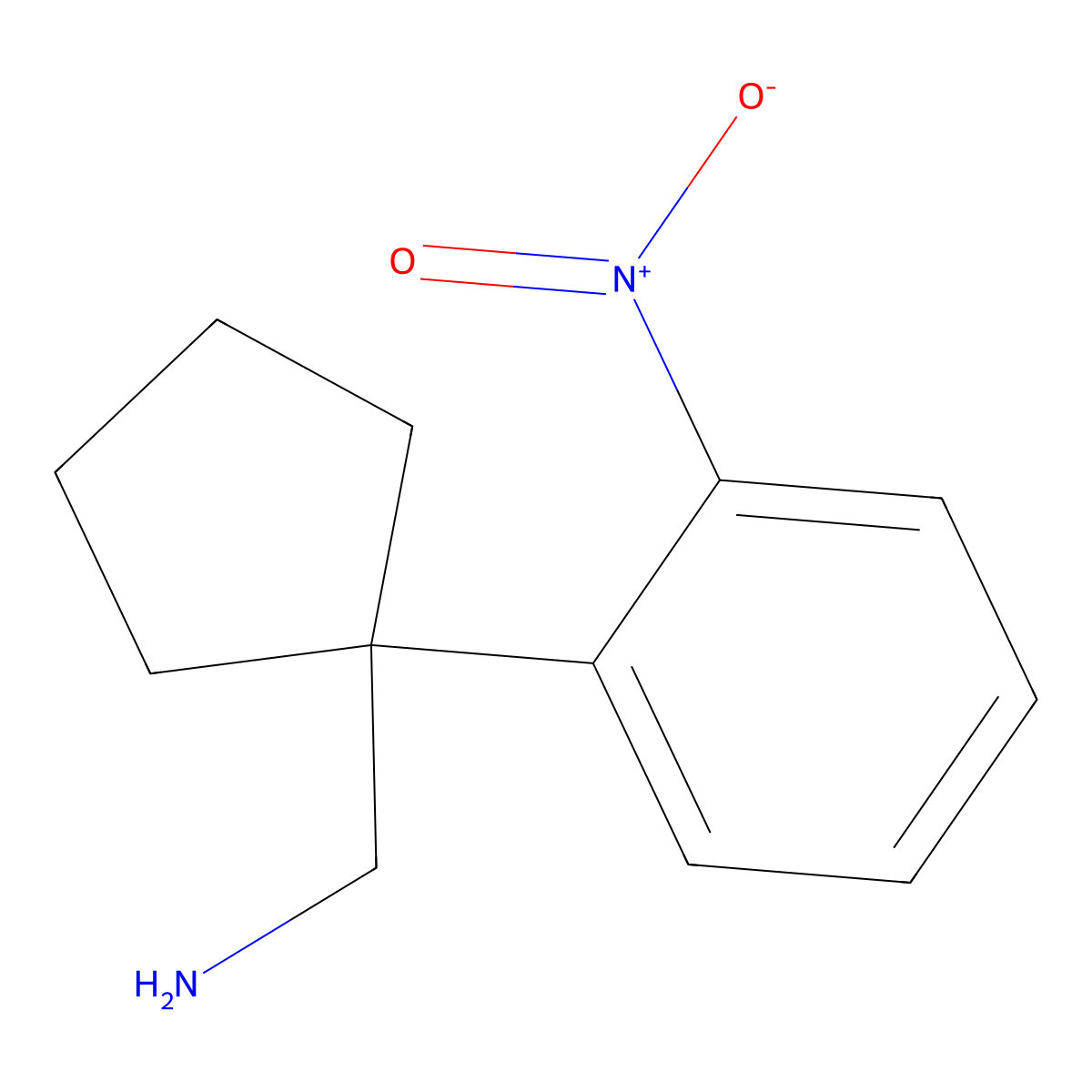 1-(2-Nitrophenyl)cyclopentanemethanamine molecular structure, CAS 1894791-11-7