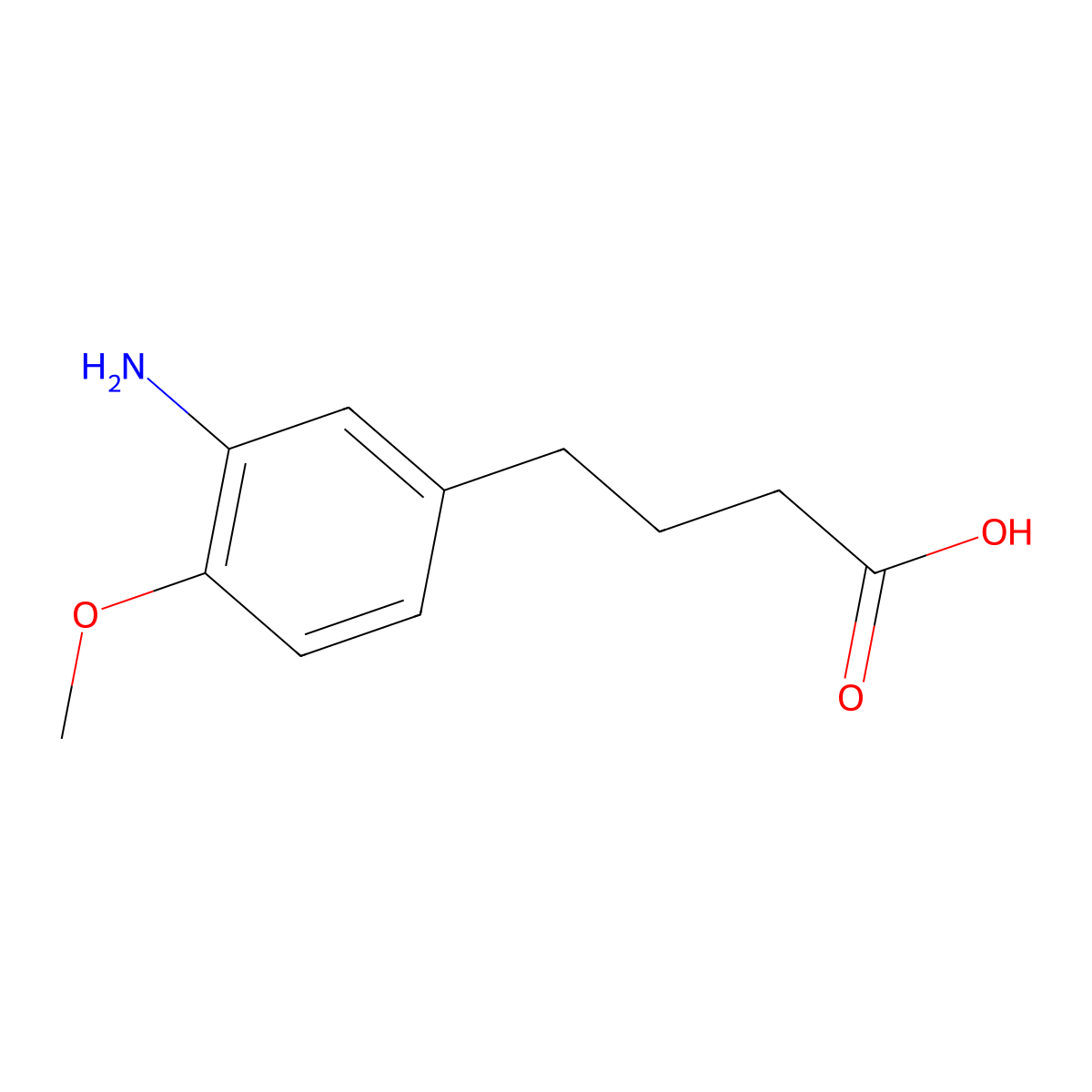 4-(3-Amino-4-methoxyphenyl)butanoic acid molecular structure, CAS 1894791-41-3