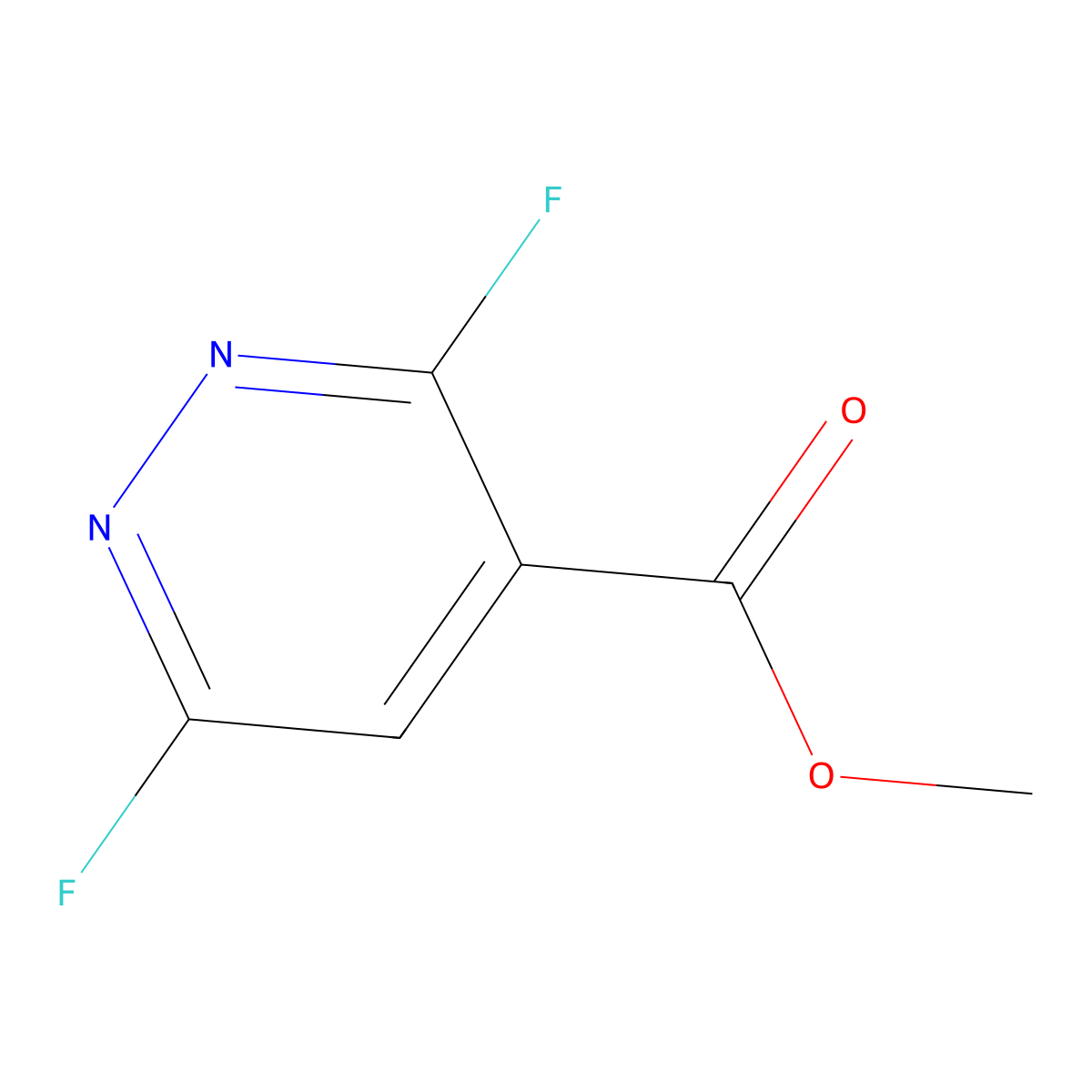 Methyl 3,6-difluoropyridazine-4-carboxylate molecular structure, CAS 1894809-21-2