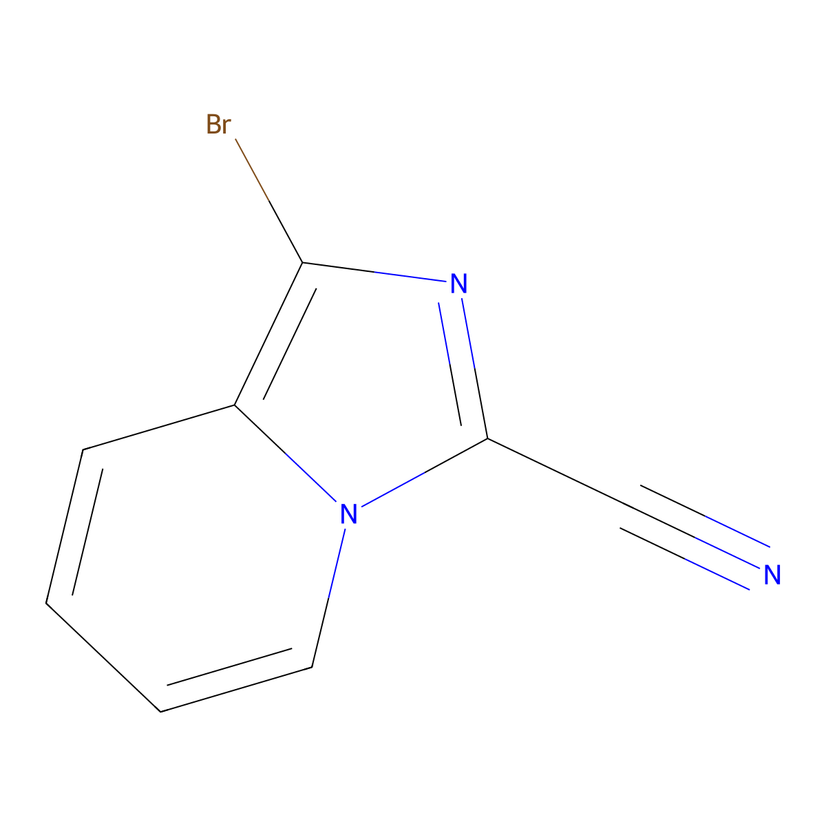 1-Bromoimidazo[1,5-a]pyridine-3-carbonitrile molecular structure, CAS 1894844-46-2