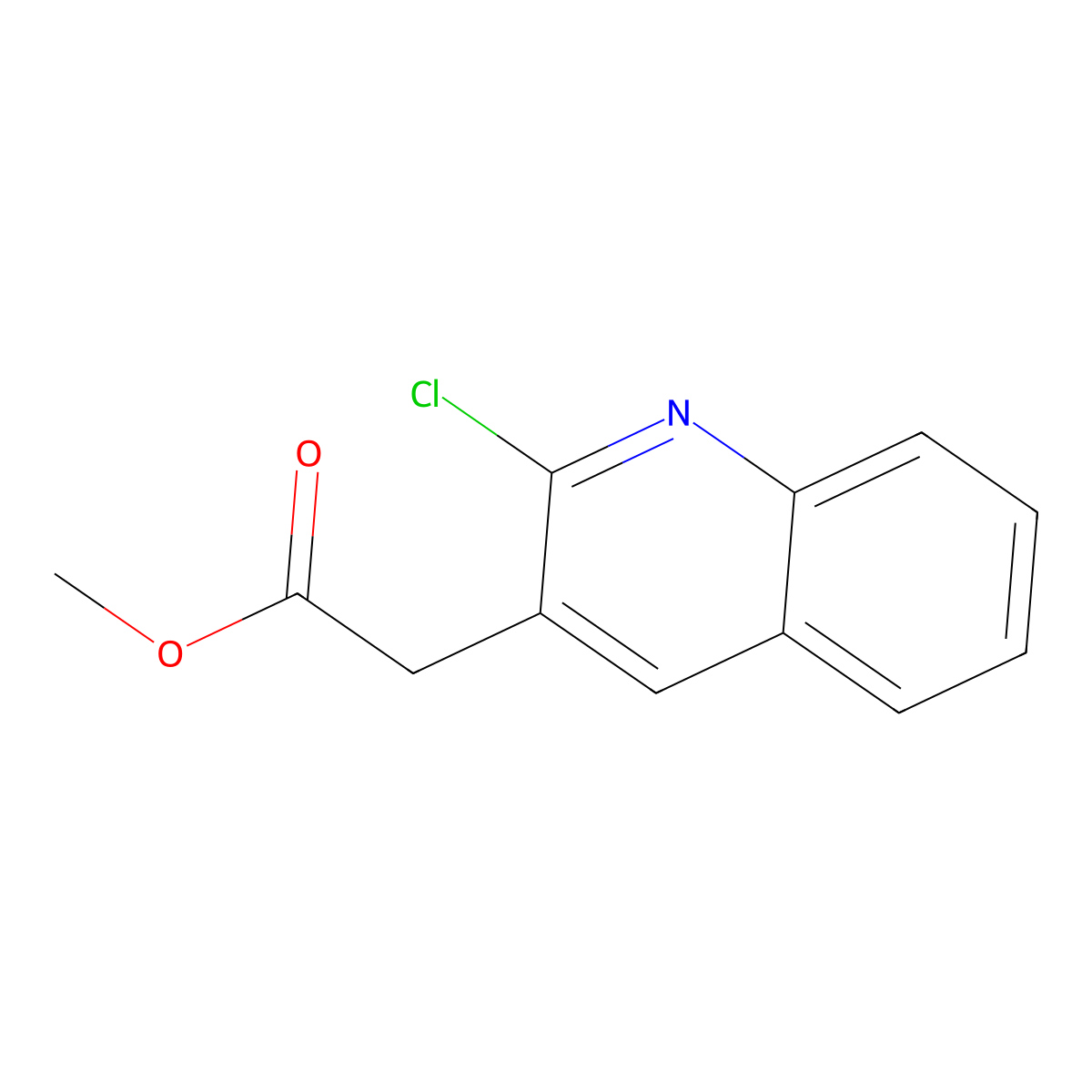 Methyl 2-(2-chloroquinolin-3-yl)acetate molecular structure, CAS 1894845-45-4