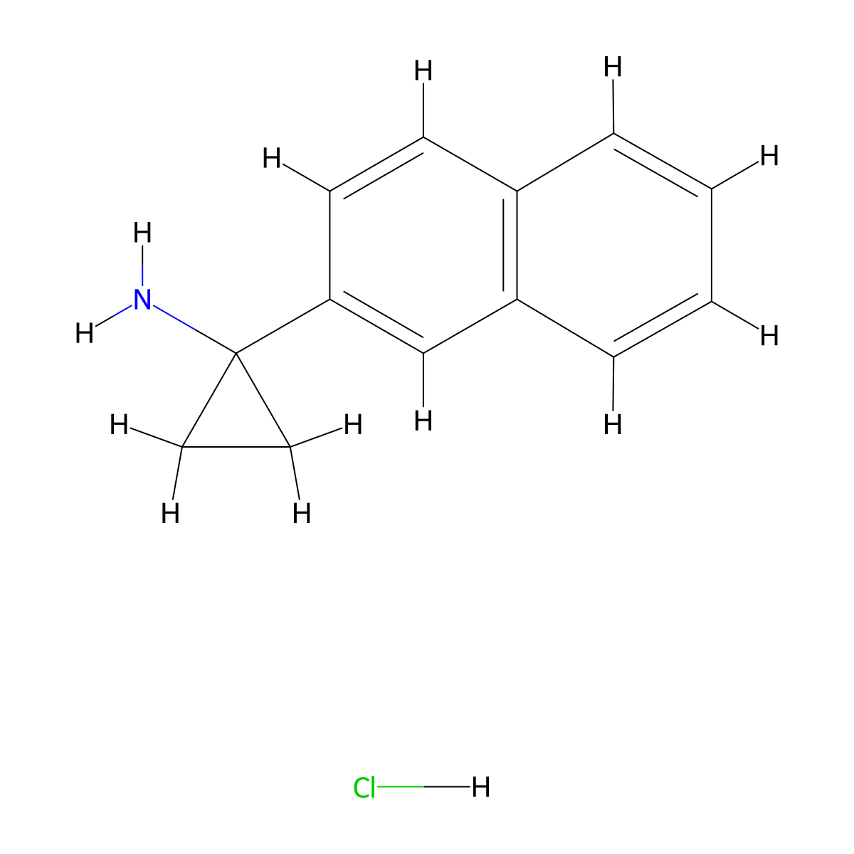 1-(Naphthalen-2-yl)cyclopropan-1-amine hydrochloride molecular structure, CAS 1894851-98-9
