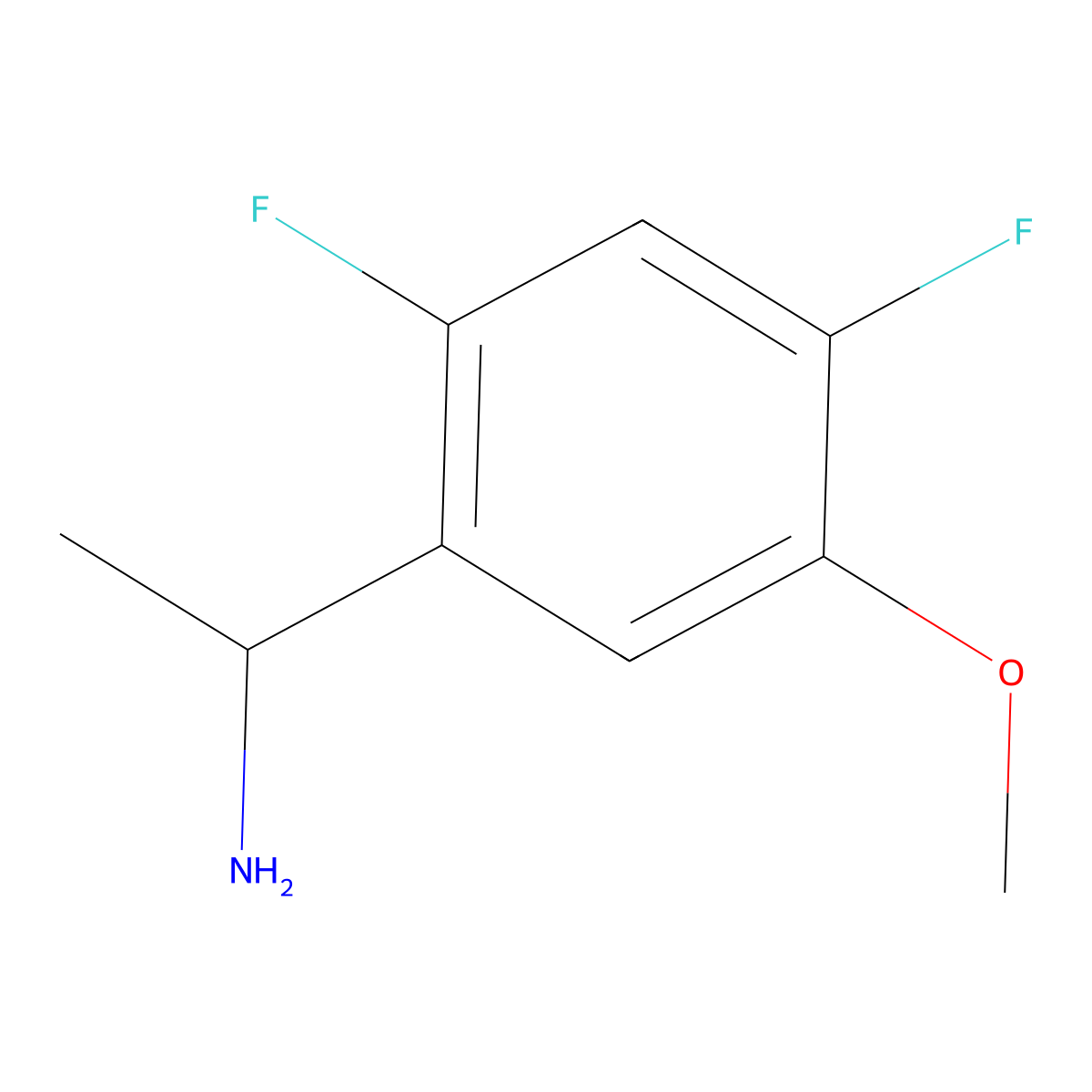 1-(2,4-Difluoro-5-methoxyphenyl)ethan-1-amine molecular structure, CAS 1894868-36-0