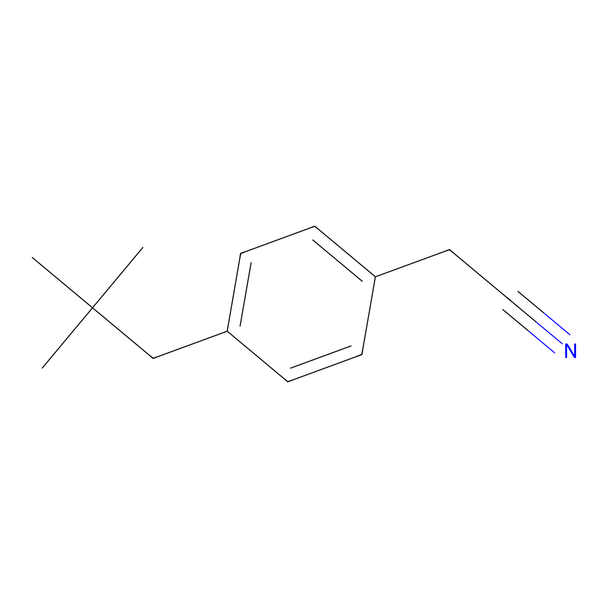 2-(4-Neopentylphenyl)acetonitrile molecular structure, CAS 1894868-72-4