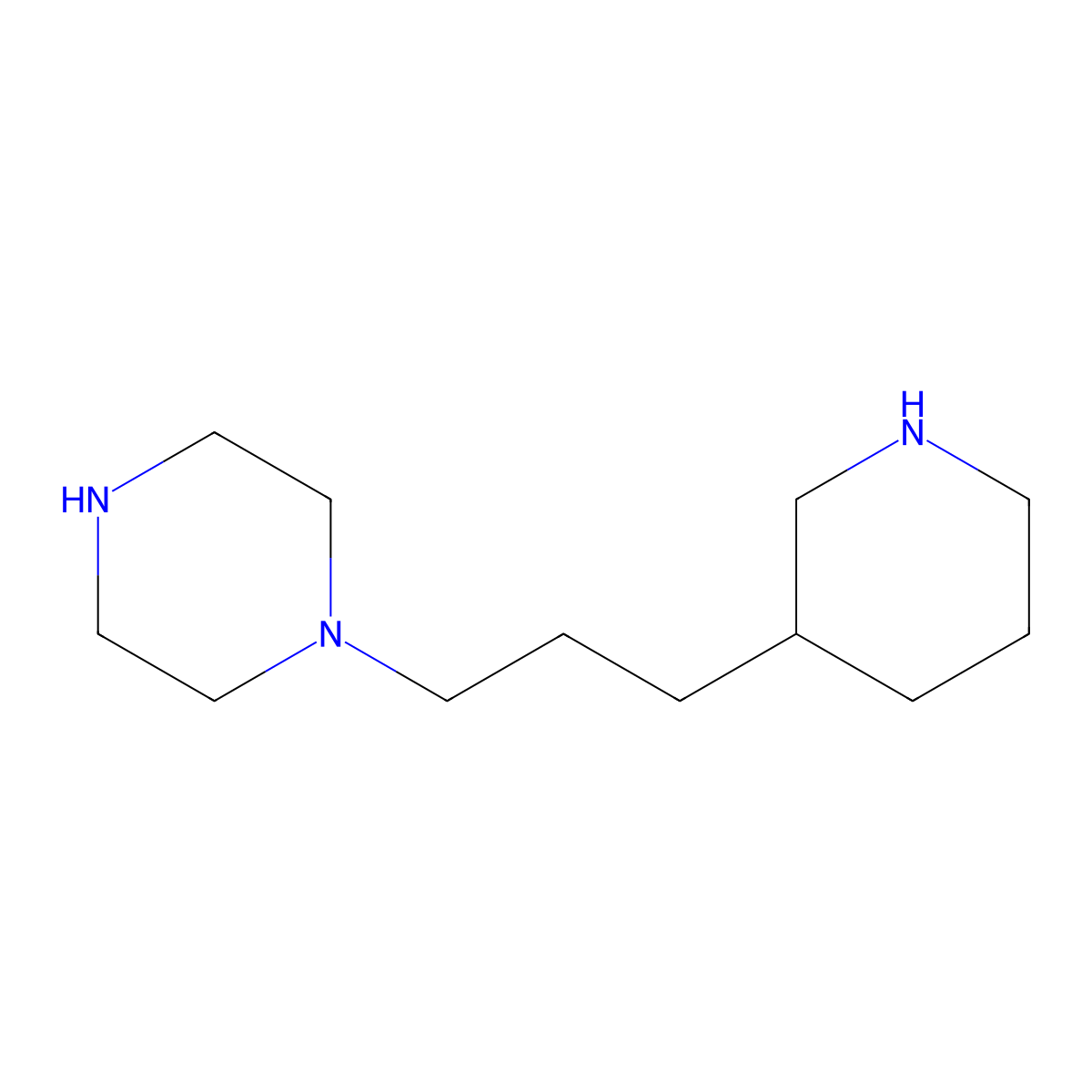 1-[3-(Piperidin-3-yl)propyl]piperazine molecular structure, CAS 1894873-61-0