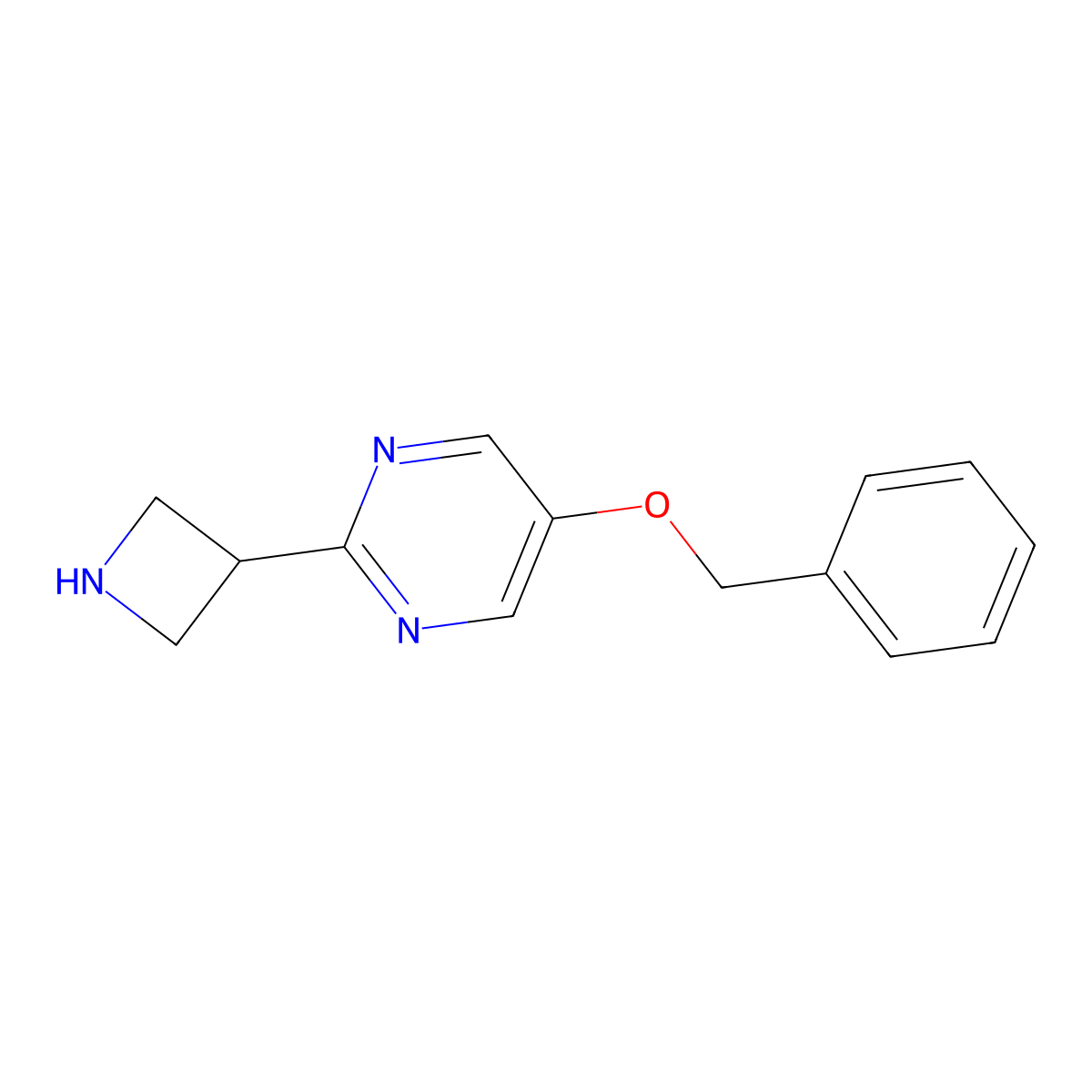 2-(Azetidin-3-yl)-5-(benzyloxy)pyrimidine molecular structure, CAS 1894875-68-3