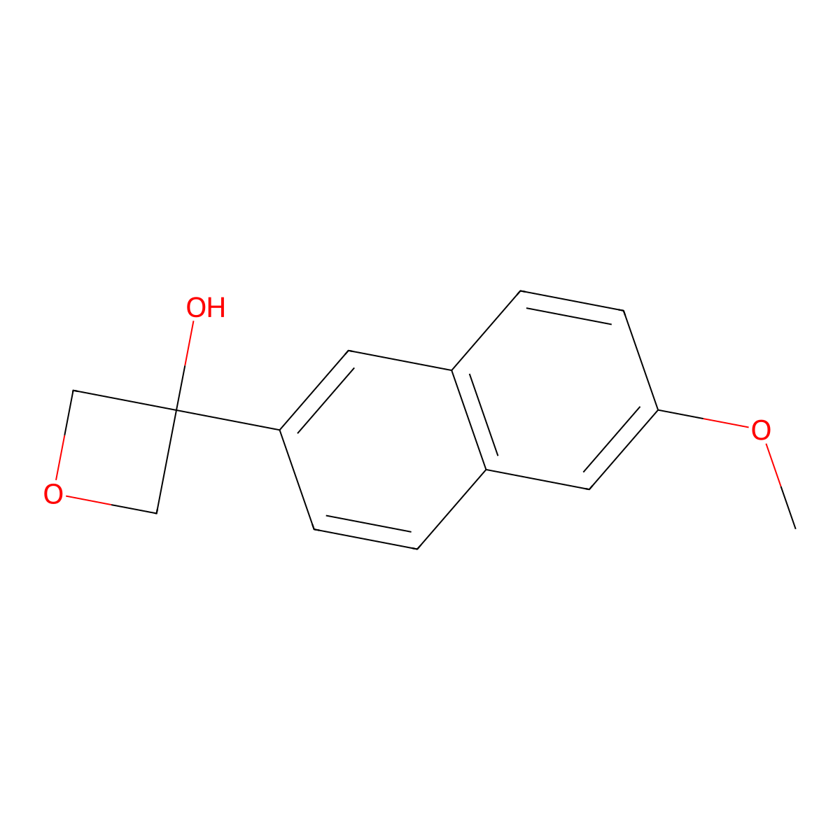 3-(6-Methoxy-2-naphthalenyl)-3-oxetanol molecular structure, CAS 1894885-40-5
