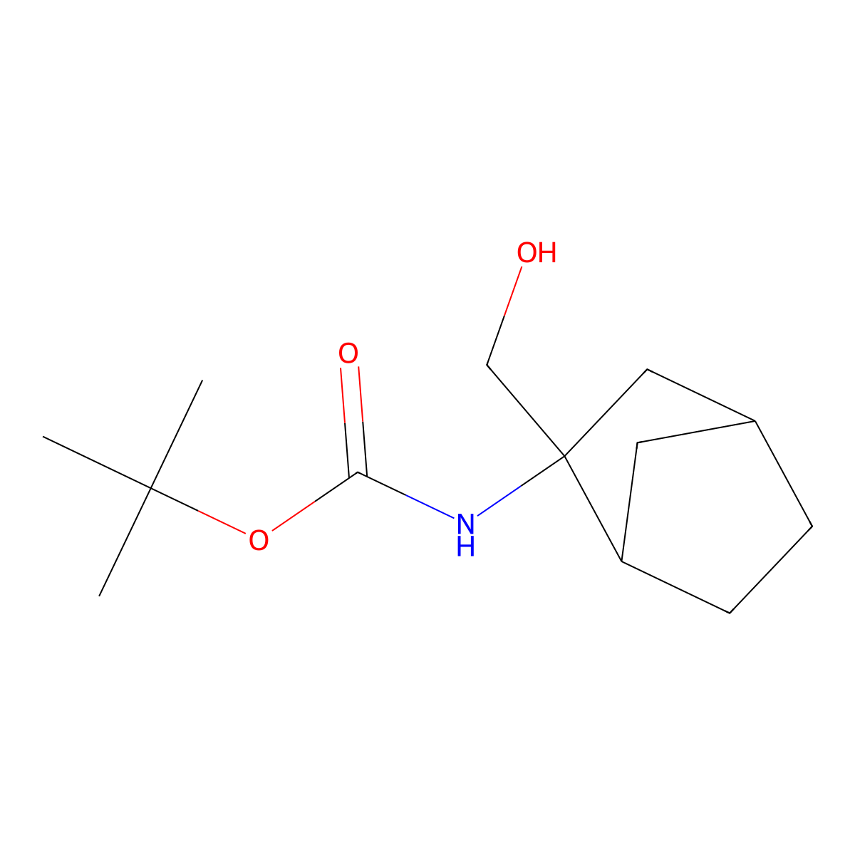 tert-butyl N-[2-(hydroxymethyl)bicyclo[2.2.1]heptan-2-yl]carbamate molecular structure, CAS 1894895-97-6