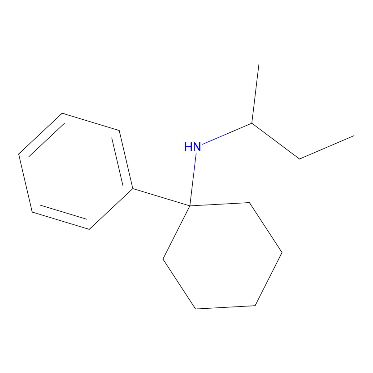 N-(Butan-2-yl)-1-phenylcyclohexan-1-amine molecular structure, CAS 18949-87-6
