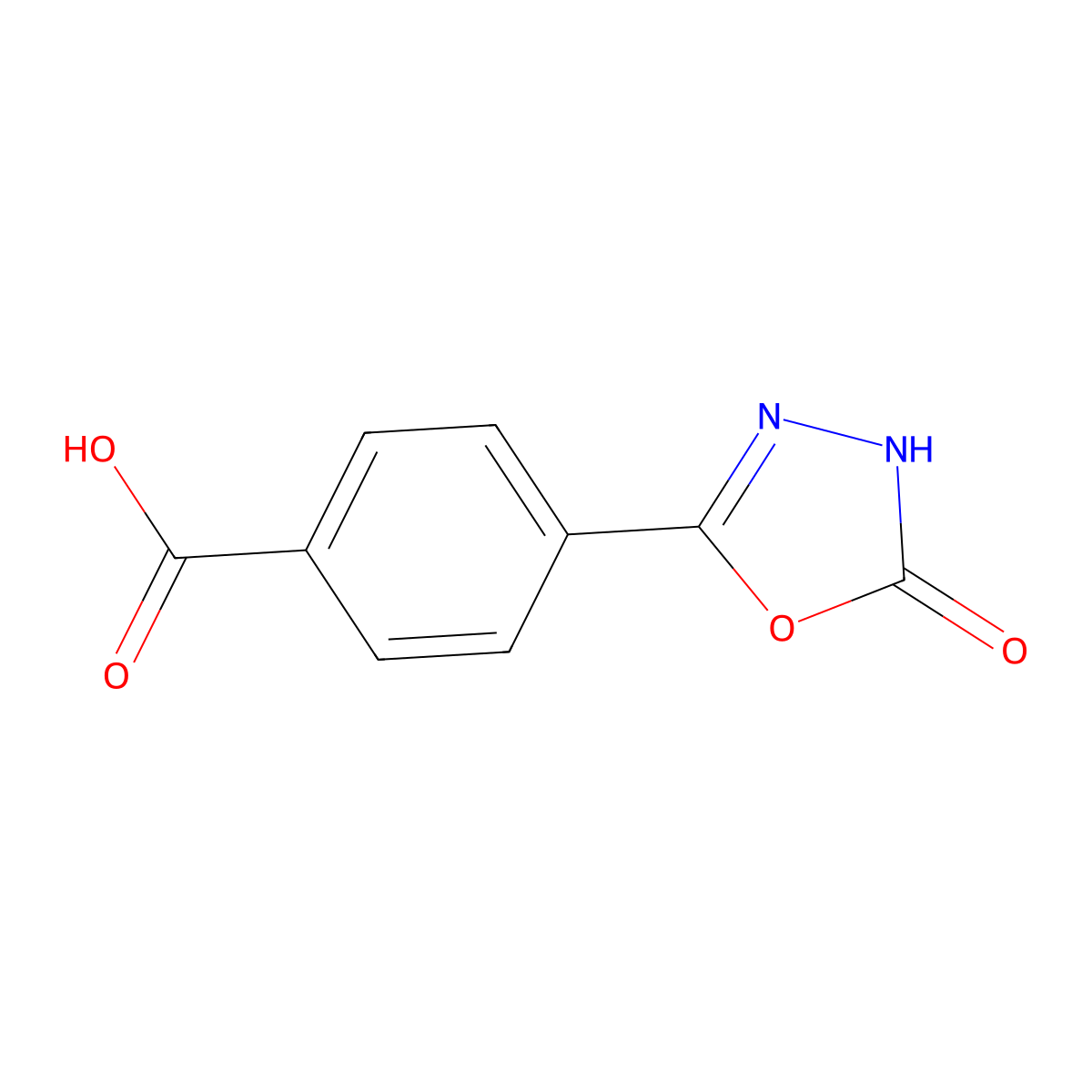 4-(5-Oxo-4,5-dihydro-1,3,4-oxadiazol-2-yl)benzoic acid molecular structure, CAS 1894904-12-1
