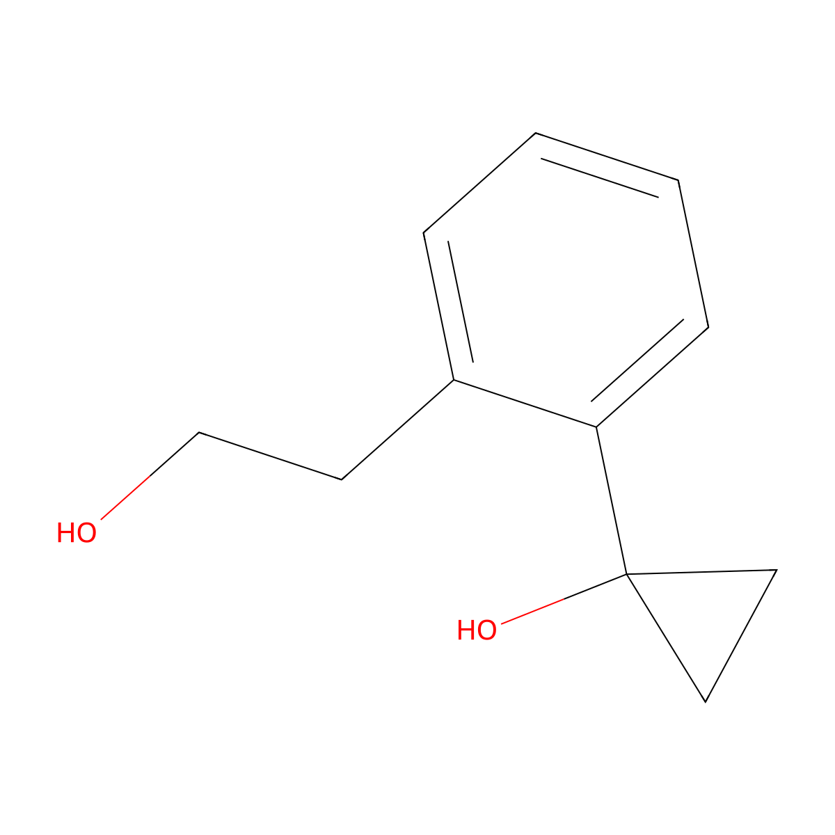 1-[2-(2-Hydroxyethyl)phenyl]cyclopropan-1-ol molecular structure, CAS 1894930-12-1