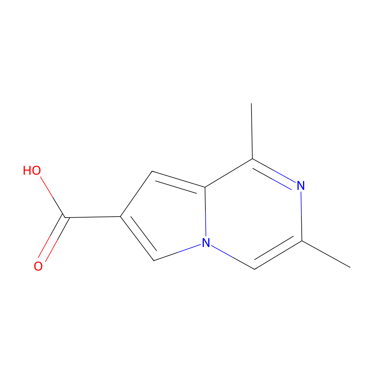 1,3-Dimethylpyrrolo[1,2-a]pyrazine-7-carboxylic acid molecular structure, CAS 1894945-18-6