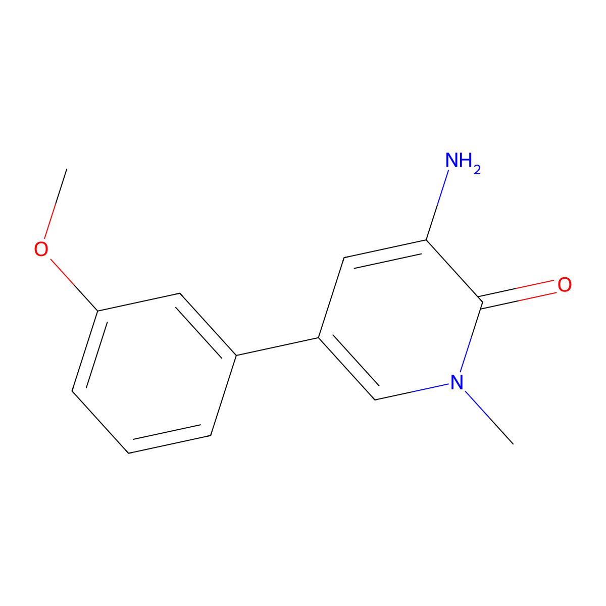 3-Amino-5-(3-methoxyphenyl)-1-methylpyridin-2(1H)-one molecular structure, CAS 1894948-69-6