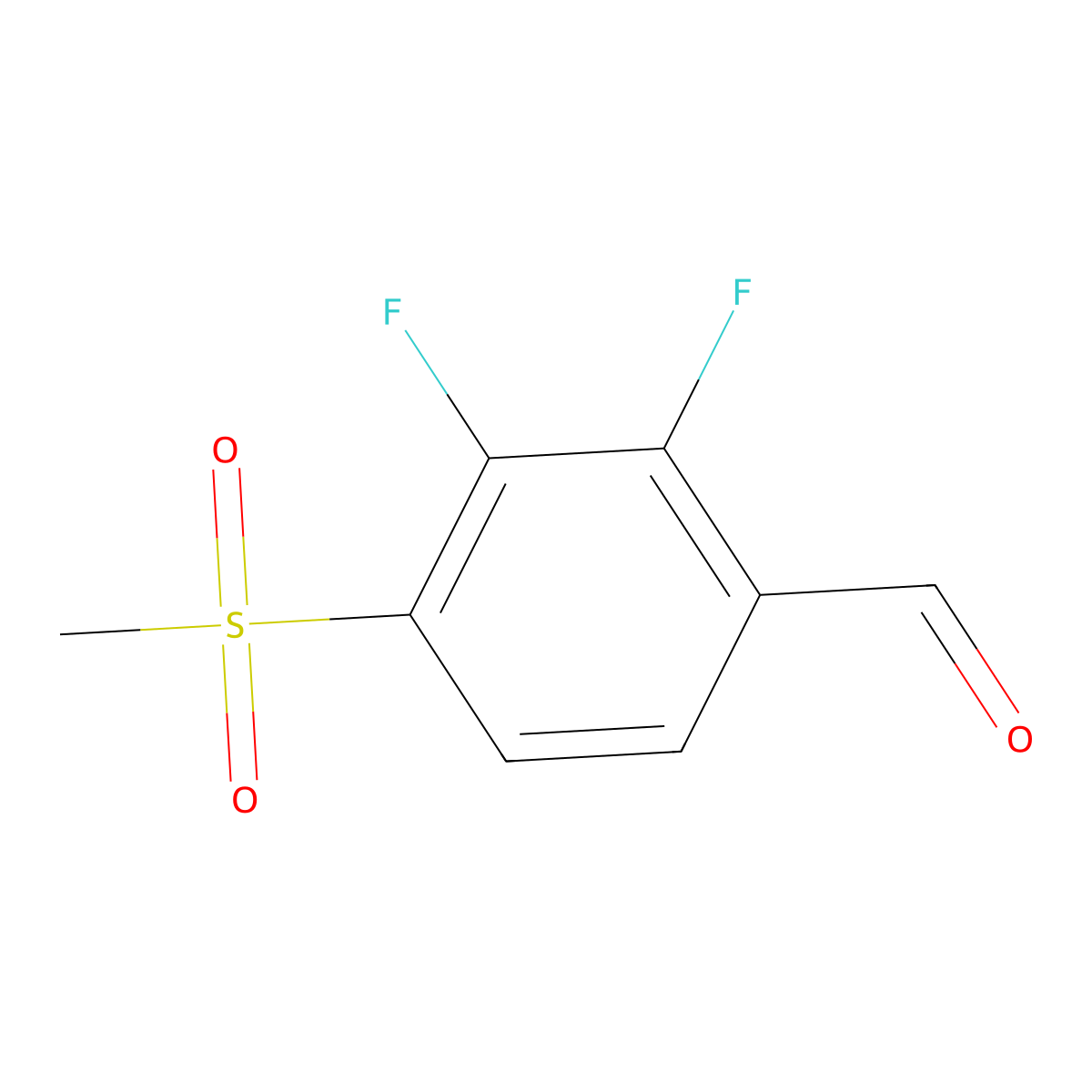 2,3-Difluoro-4-(methylsulfonyl)benzaldehyde molecular structure, CAS 1894950-31-2