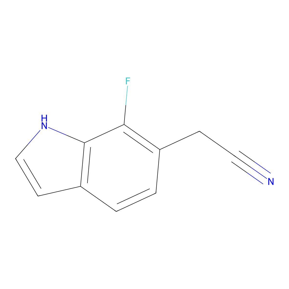 2-(7-fluoro-1H-indol-6-yl)acetonitrile molecular structure, CAS 1894959-09-1