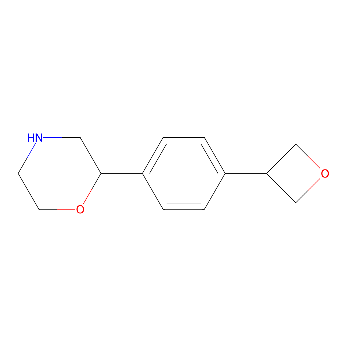 2-(4-(Oxetan-3-yl)phenyl)morpholine molecular structure, CAS 1894965-02-6