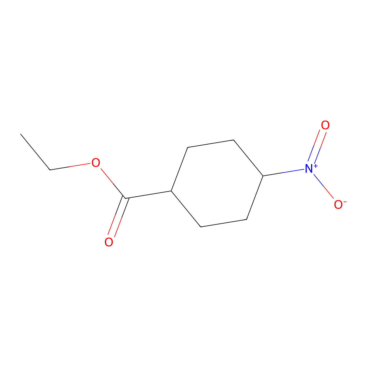 Ethyl 4-nitrocyclohexane-1-carboxylate molecular structure, CAS 1894987-71-3
