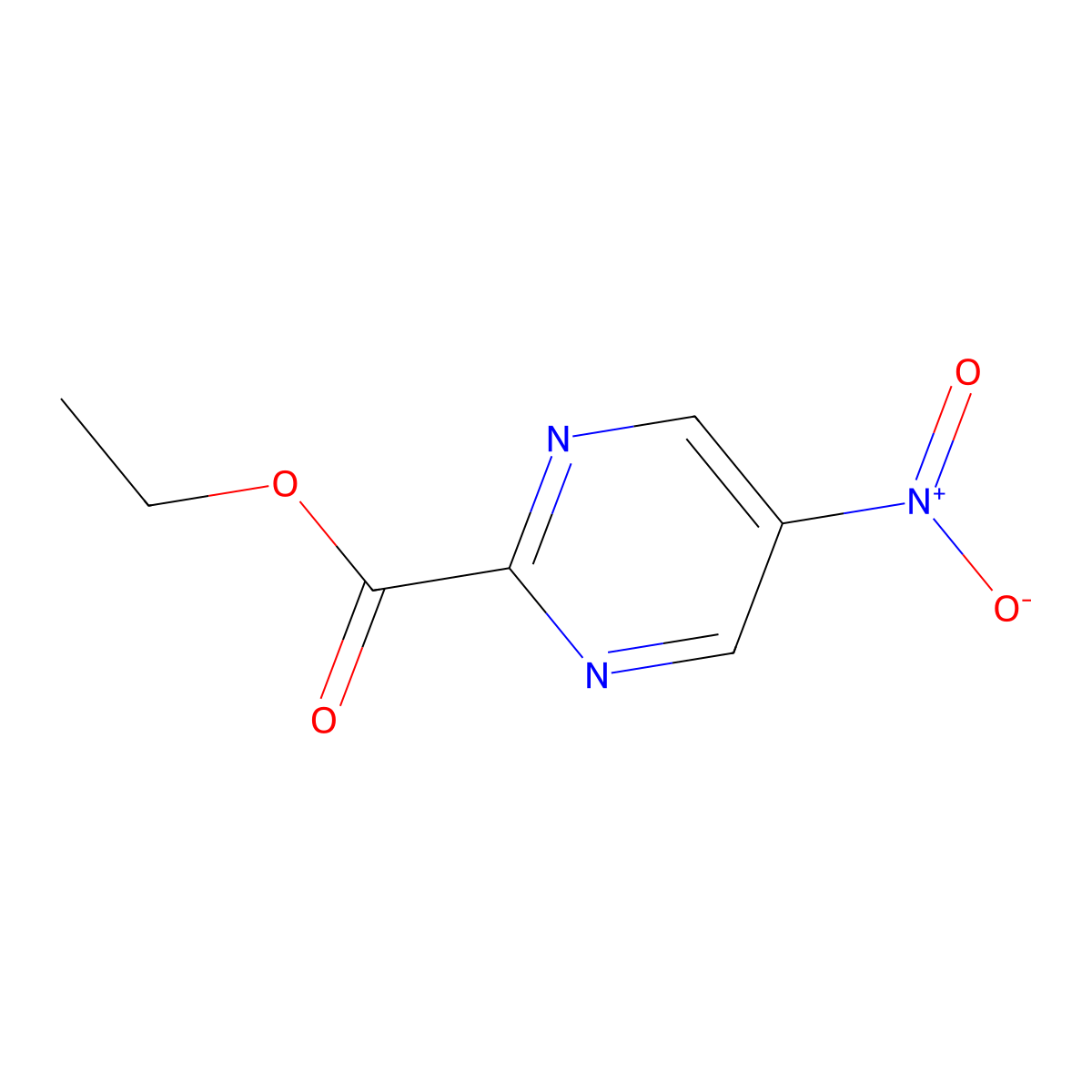 Ethyl 5-nitropyrimidine-2-carboxylate molecular structure, CAS 1894988-20-5