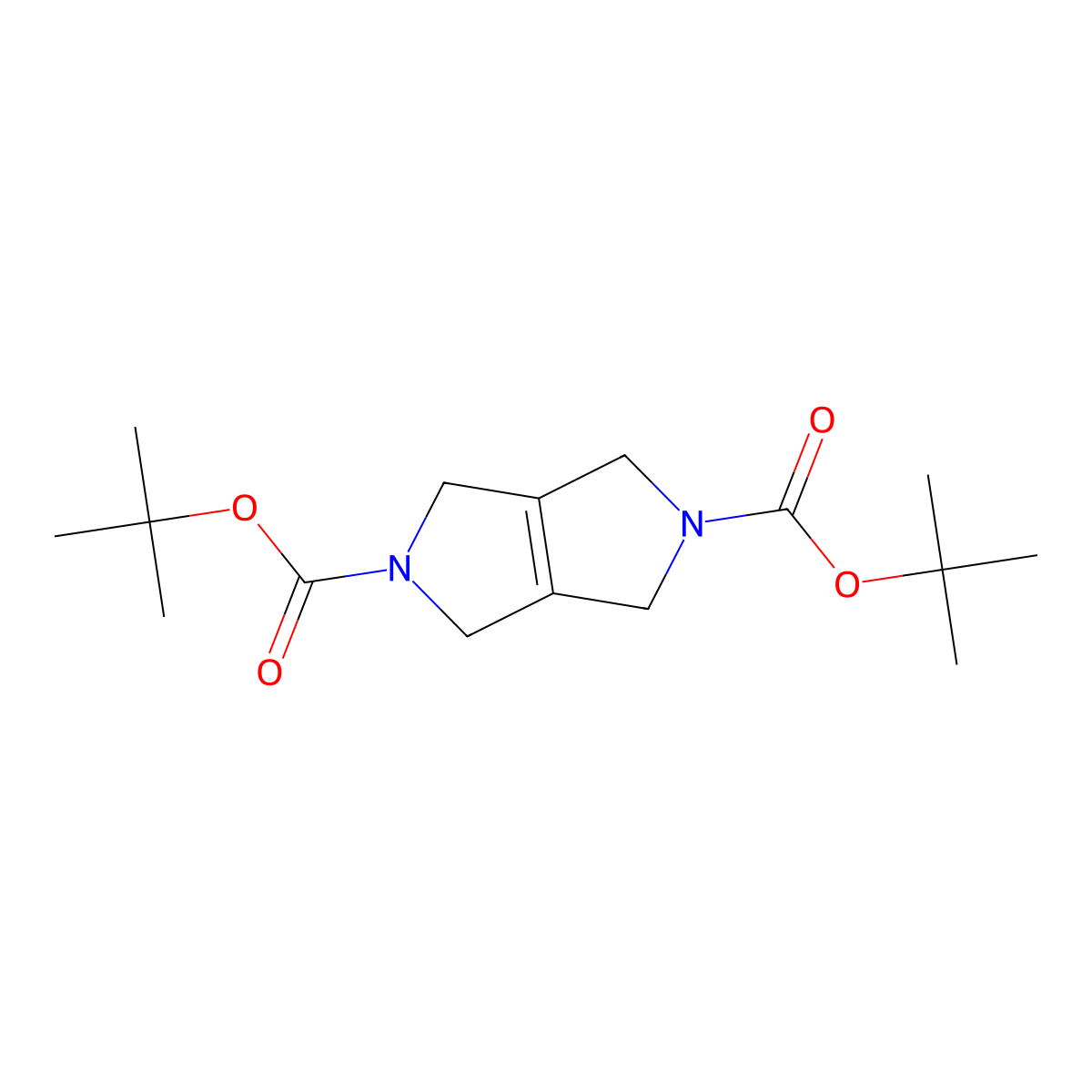 Di-tert-butyl 4,6-dihydropyrrolo[3,4-c]pyrrole-2,5(1h,3h)-dicarboxylate molecular structure, CAS 1894988-79-4