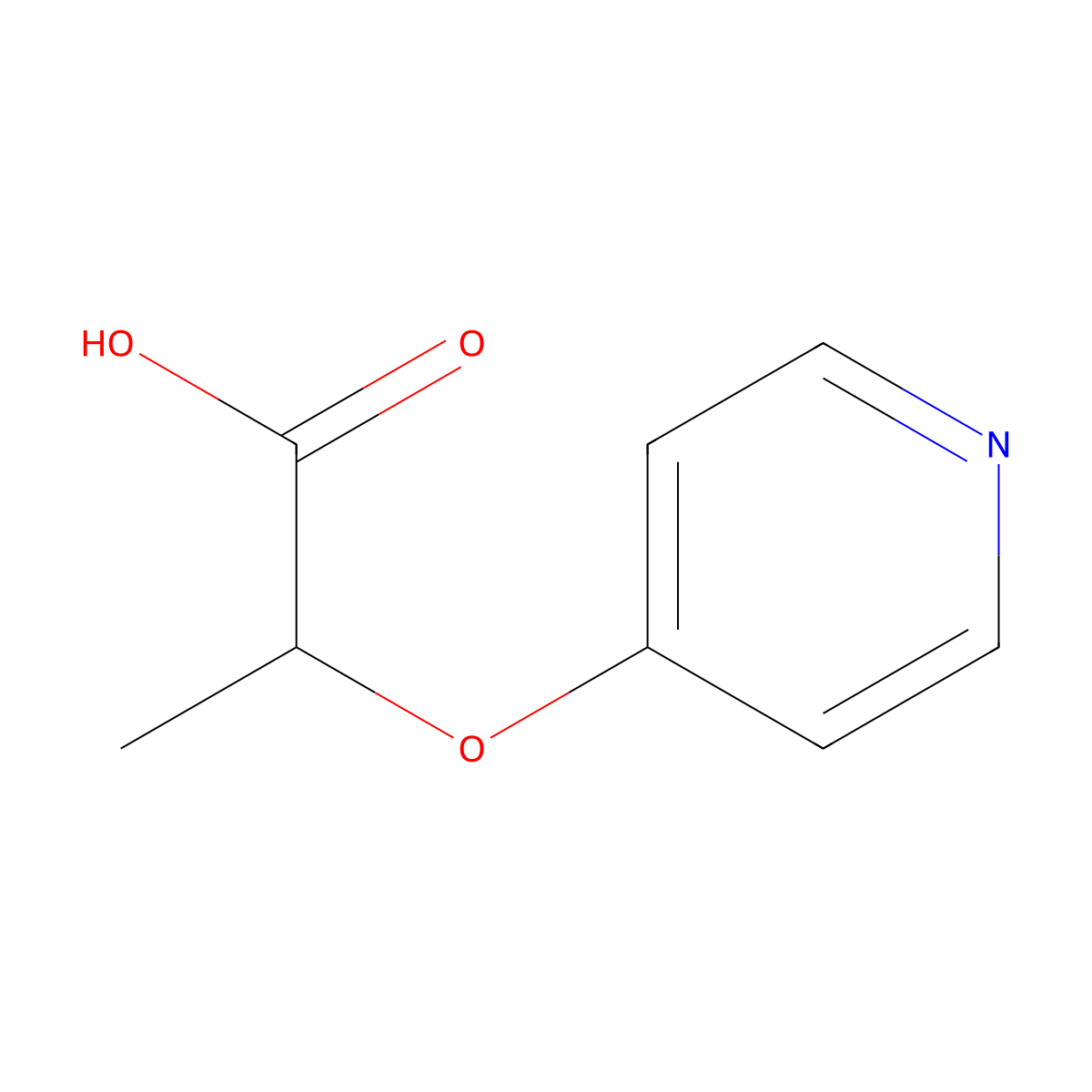 2-(Pyridin-4-yloxy)propanoic acid molecular structure, CAS 1894993-98-6