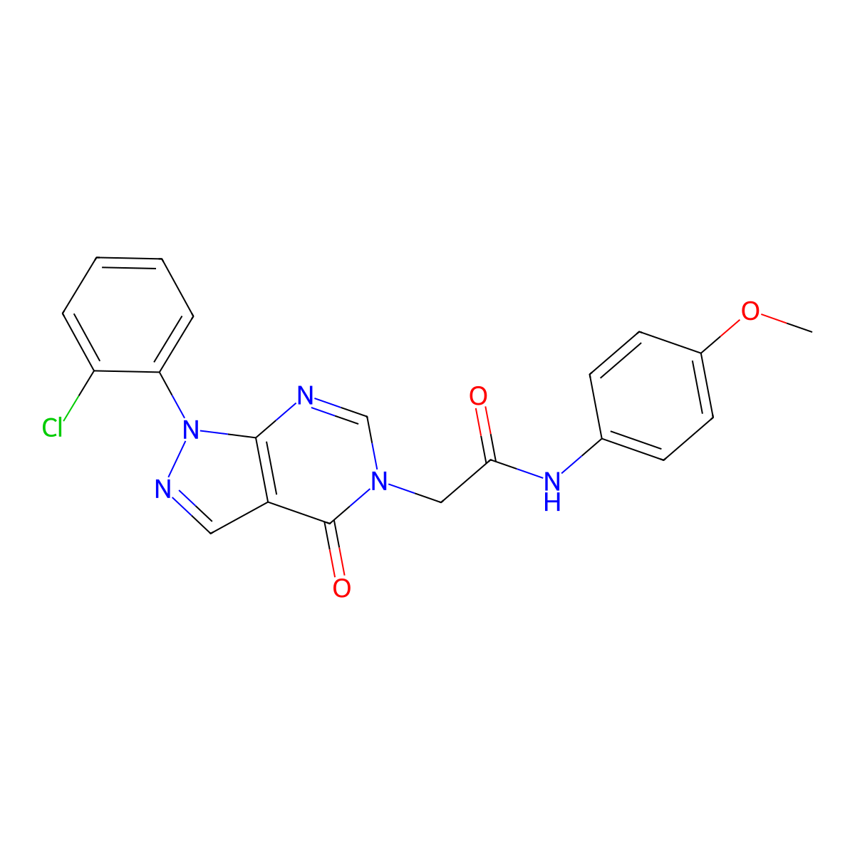 2-[1-(2-chlorophenyl)-4-oxo-1H,4H,5H-pyrazolo[3,4-d]pyrimidin-5-yl]-N-(4-methoxyphenyl)acetamide molecular structure, CAS 1894995-39-1