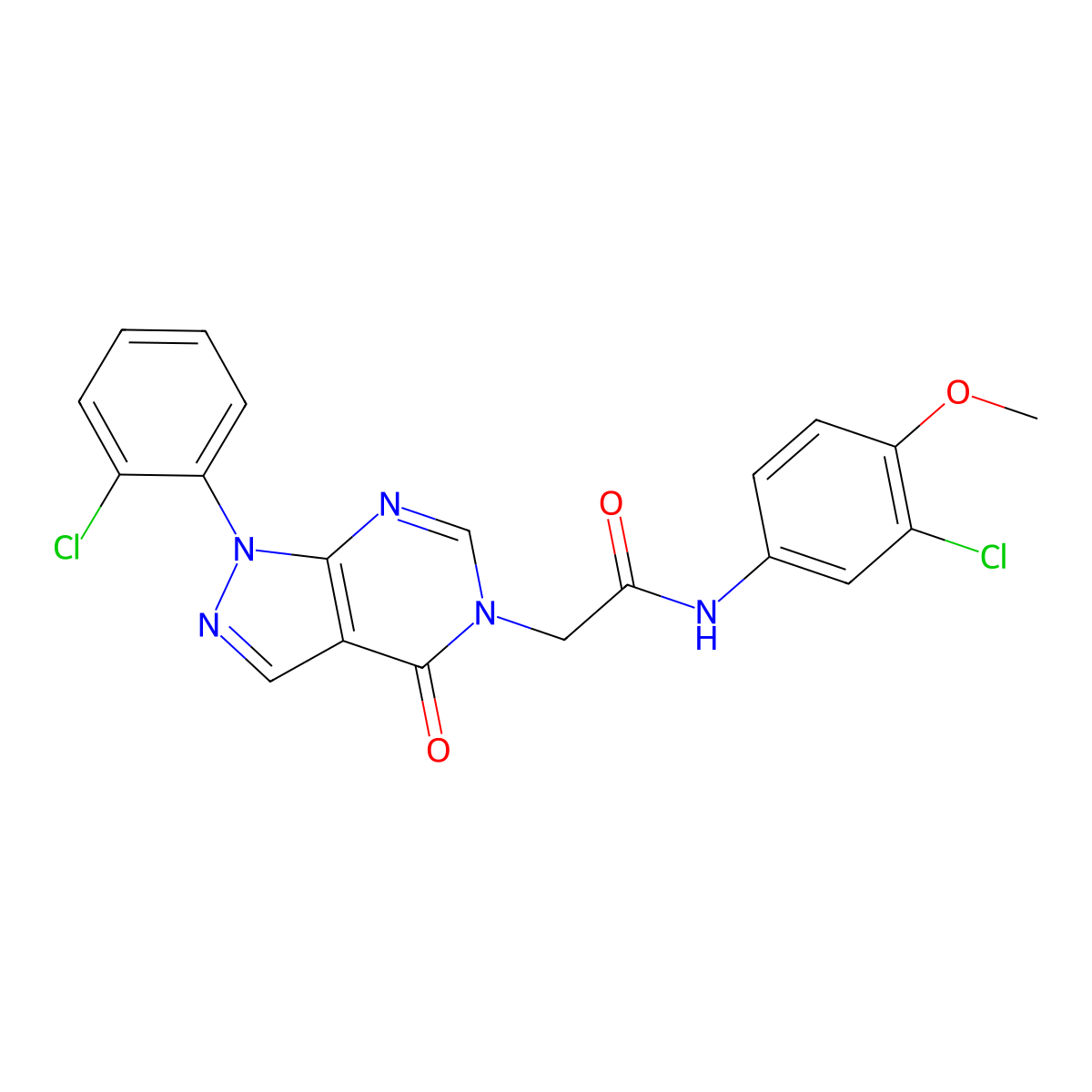 N-(3-chloro-4-methoxyphenyl)-2-[1-(2-chlorophenyl)-4-oxo-1H,4H,5H-pyrazolo[3,4-d]pyrimidin-5-yl]acetamide molecular structure, CAS 1894995-41-5