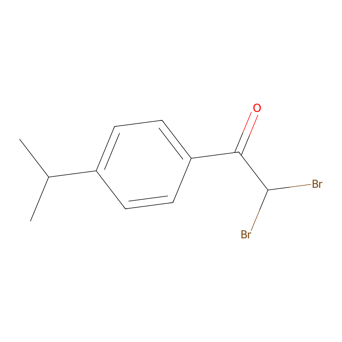 2,2-Dibromo-1-(4-(isopropyl)phenyl)ethanone molecular structure, CAS 1894997-33-1