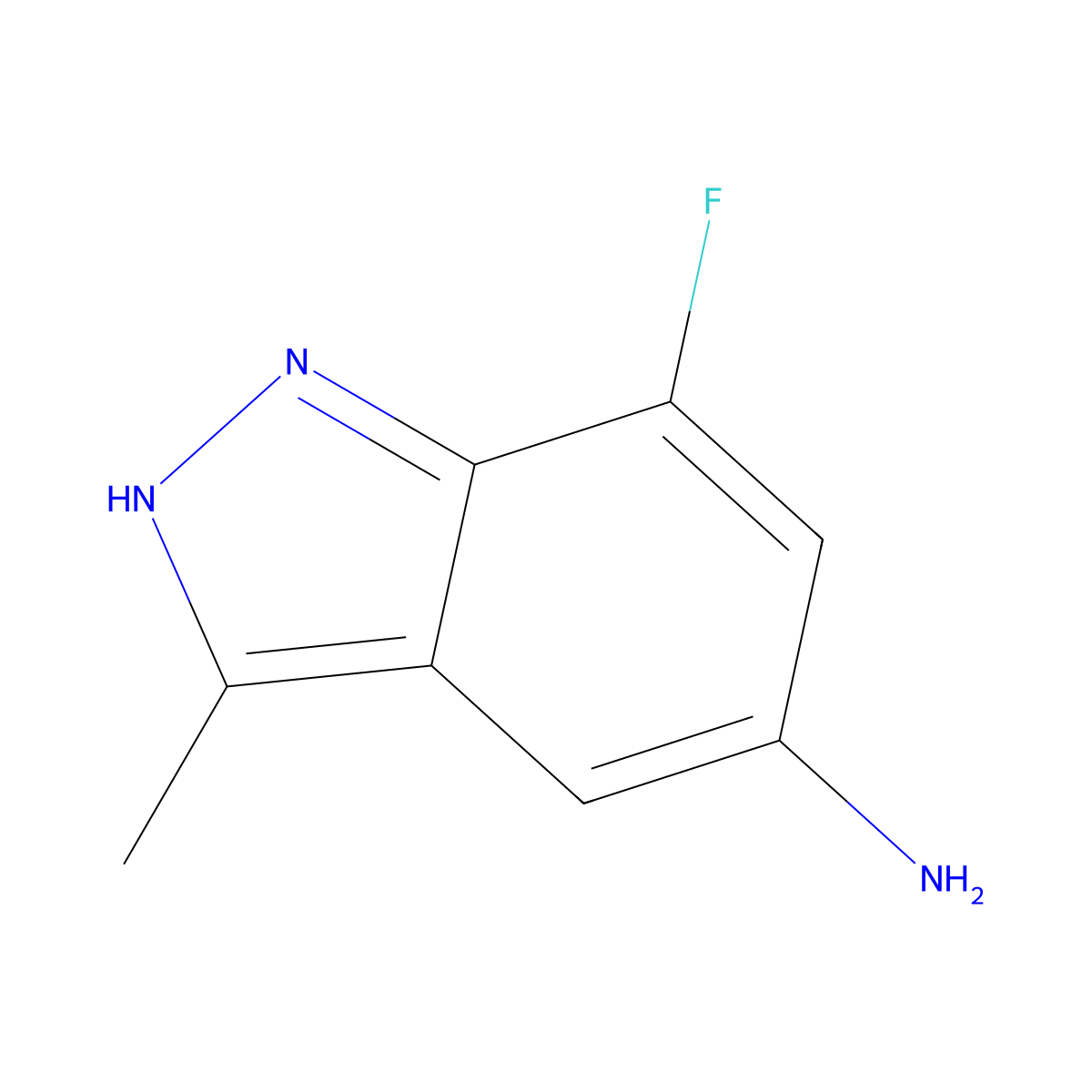 7-Fluoro-3-methyl-1H-indazol-5-amine molecular structure, CAS 1895012-25-5