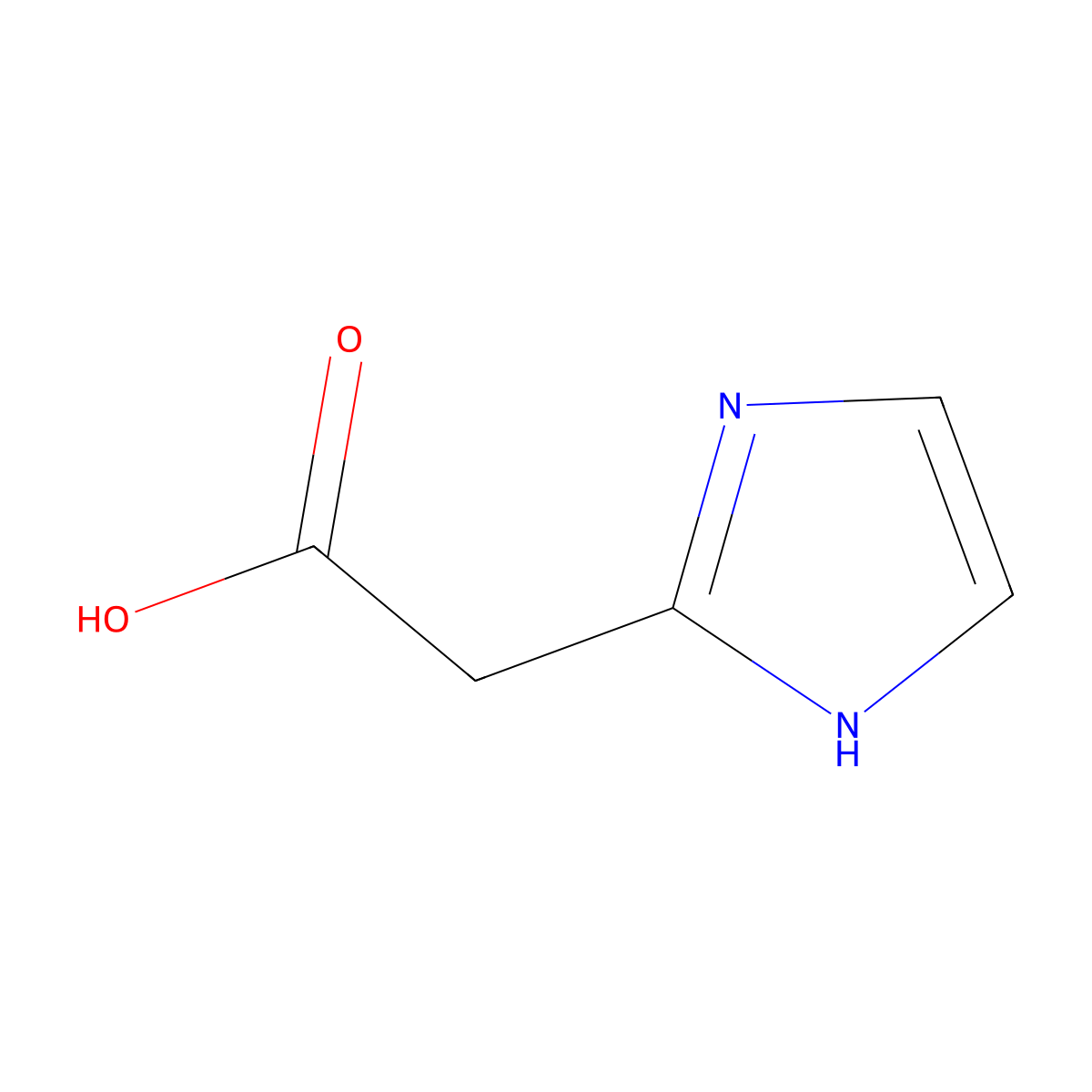 Imidazole-2-acetic acid molecular structure, CAS 189502-92-9