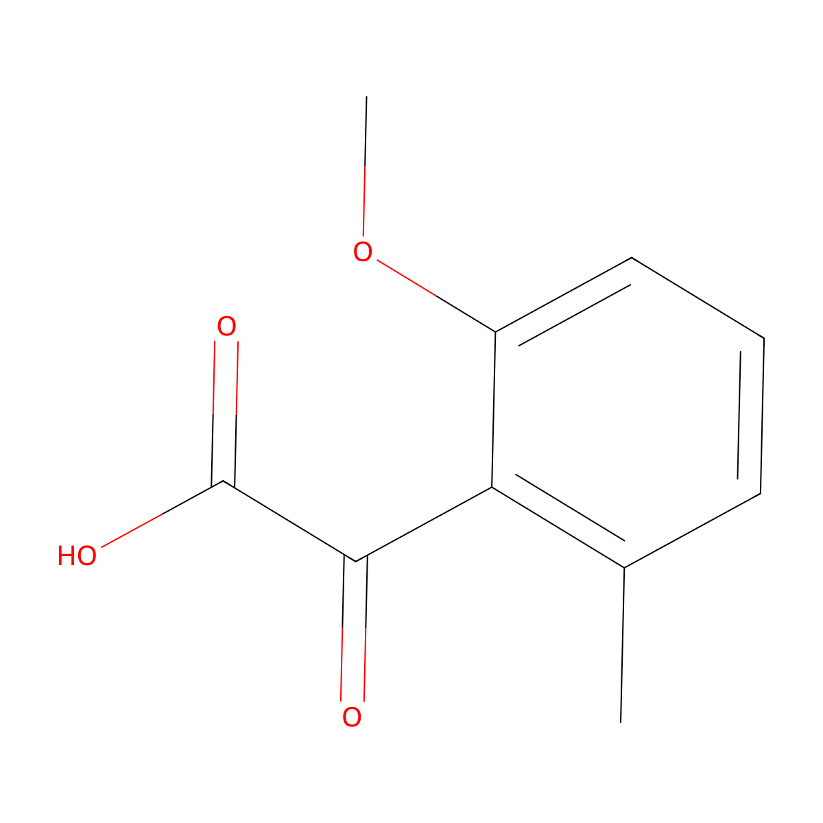 2-(2-Methoxy-6-methylphenyl)-2-oxoacetic acid molecular structure, CAS 1895026-63-7