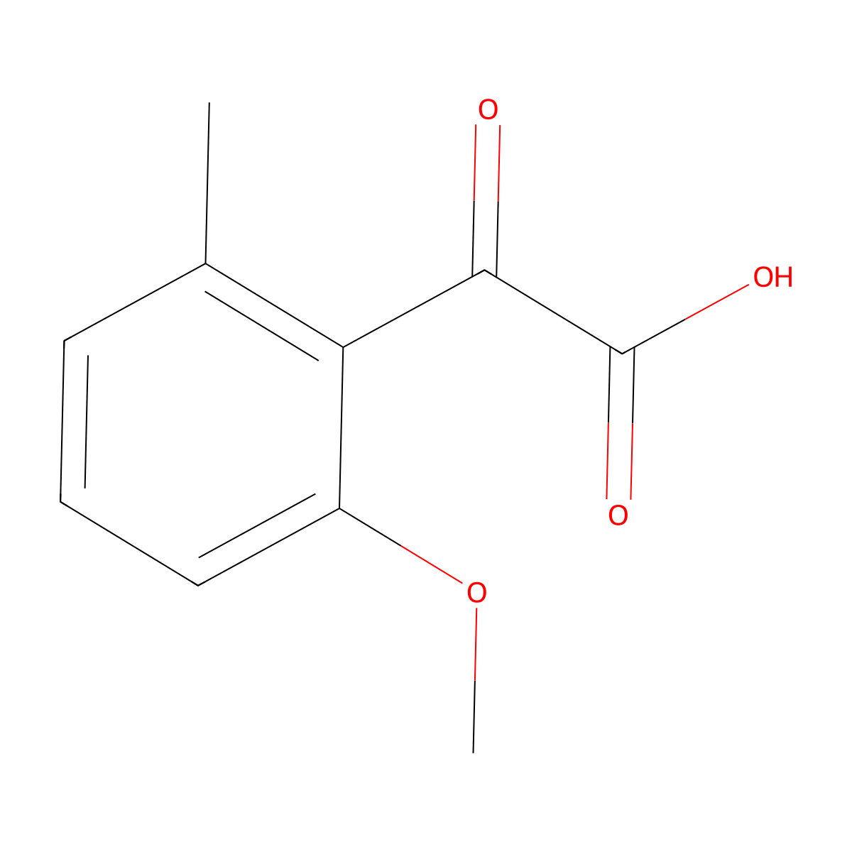 2-(2-Methoxy-6-methylphenyl)-2-oxoacetic acid molecular structure, CAS 1895026-63-7