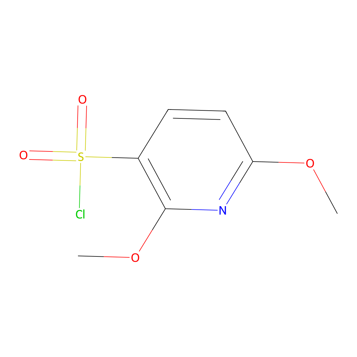2,6-Dimethoxypyridine-3-sulfonyl chloride molecular structure, CAS 1895027-51-6