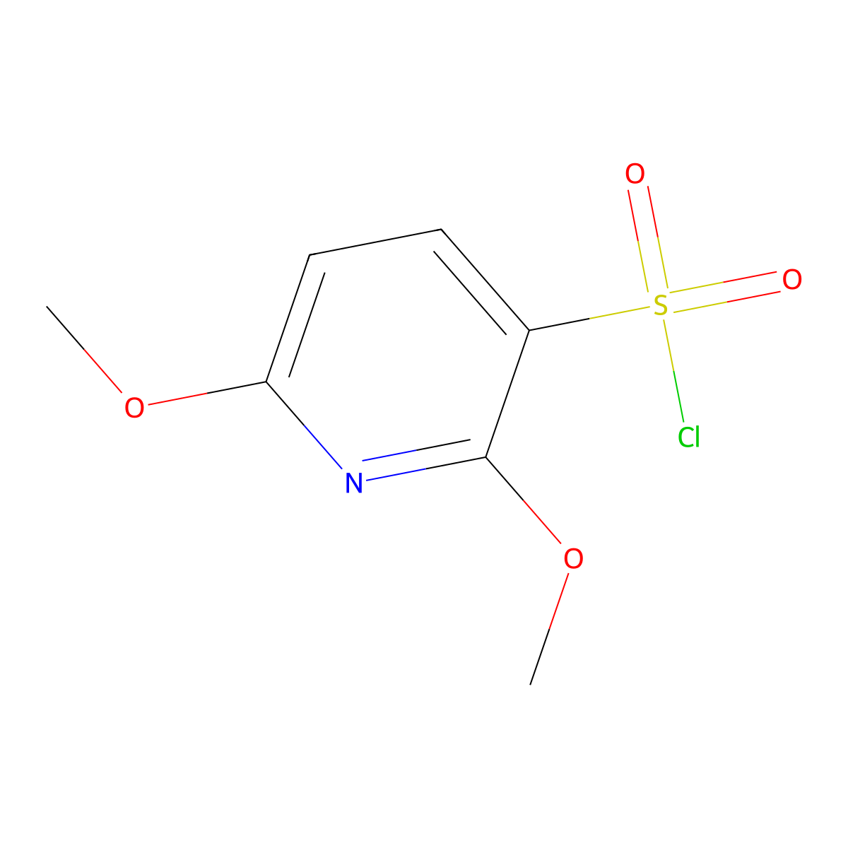 2,6-Dimethoxypyridine-3-sulfonyl chloride molecular structure, CAS 1895027-51-6
