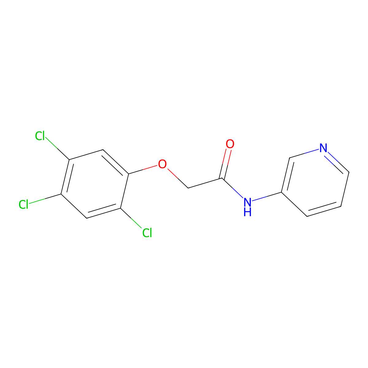N-pyridin-3-yl-2-(2,4,5-trichlorophenoxy)acetamide molecular structure, CAS 189503-78-4