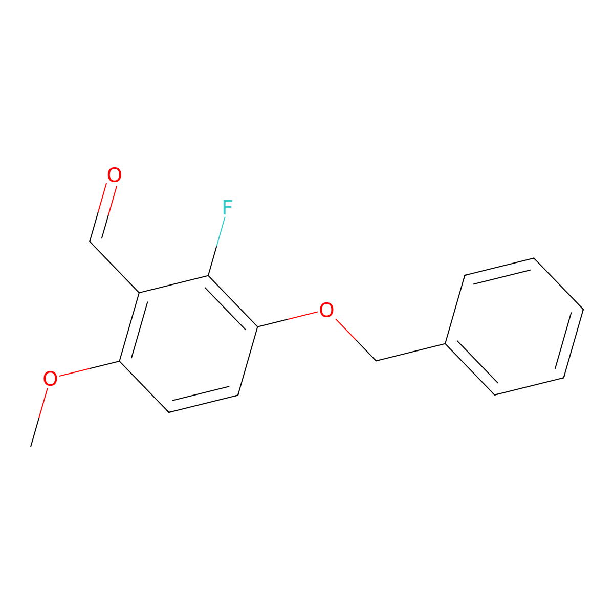3-(Benzyloxy)-2-fluoro-6-methoxybenzaldehyde molecular structure, CAS 1895032-76-4
