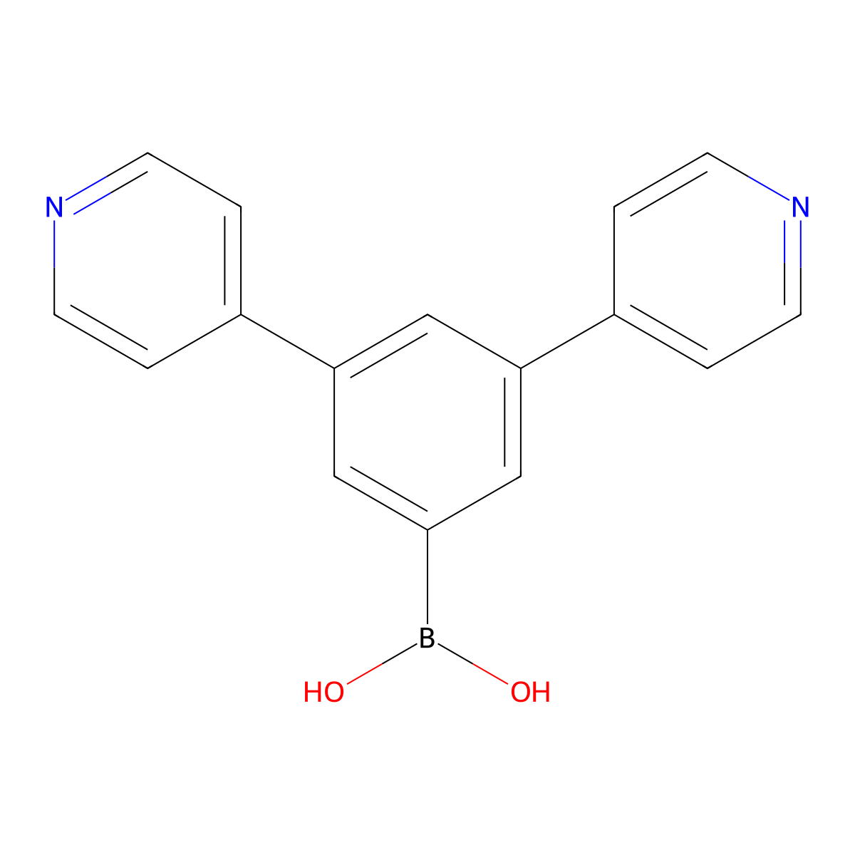 (3,5-Di(pyridin-4-yl)phenyl)boronic acid molecular structure, CAS 1895039-07-2