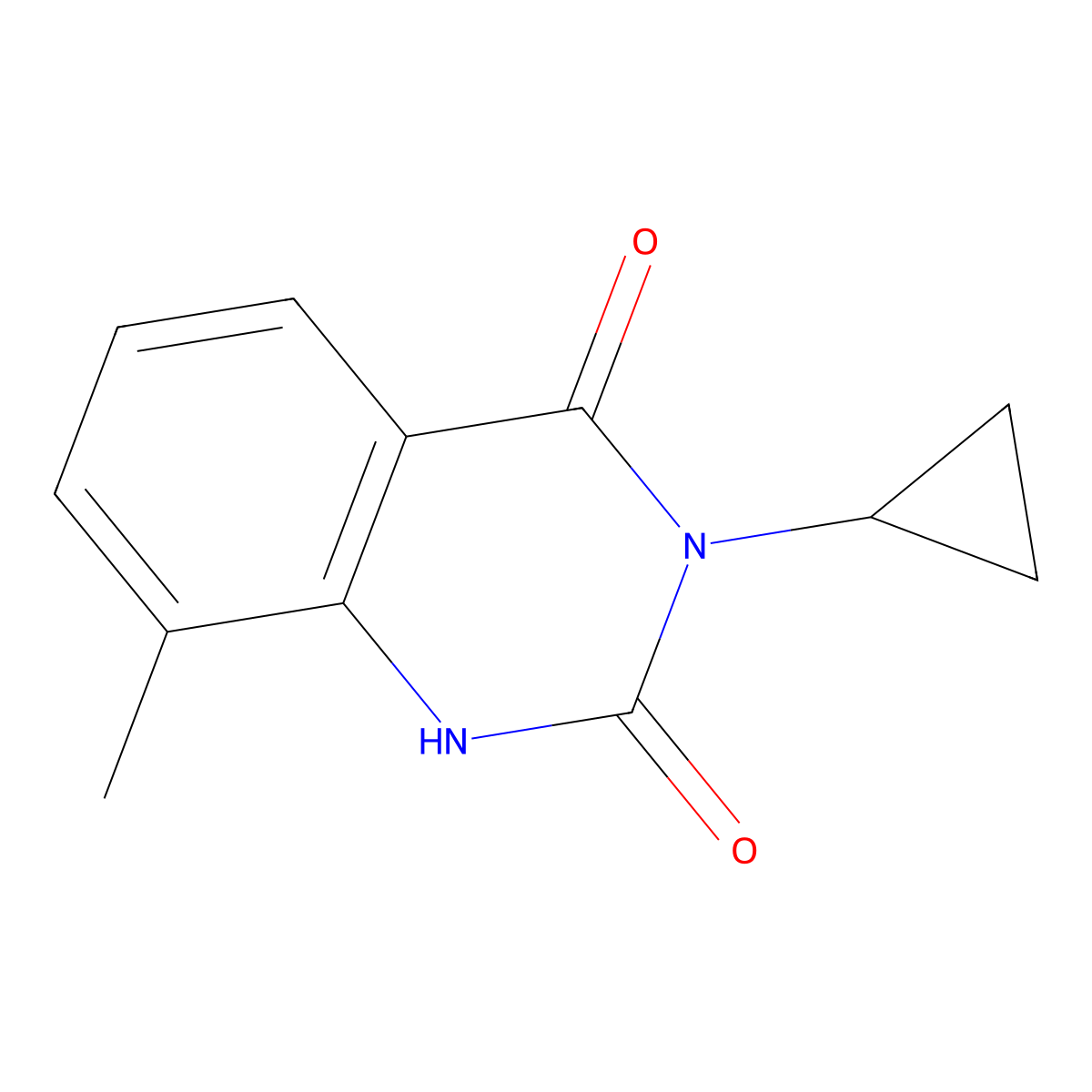 3-Cyclopropyl-8-methyl-1,2,3,4-tetrahydroquinazoline-2,4-dione molecular structure, CAS 1895046-38-4