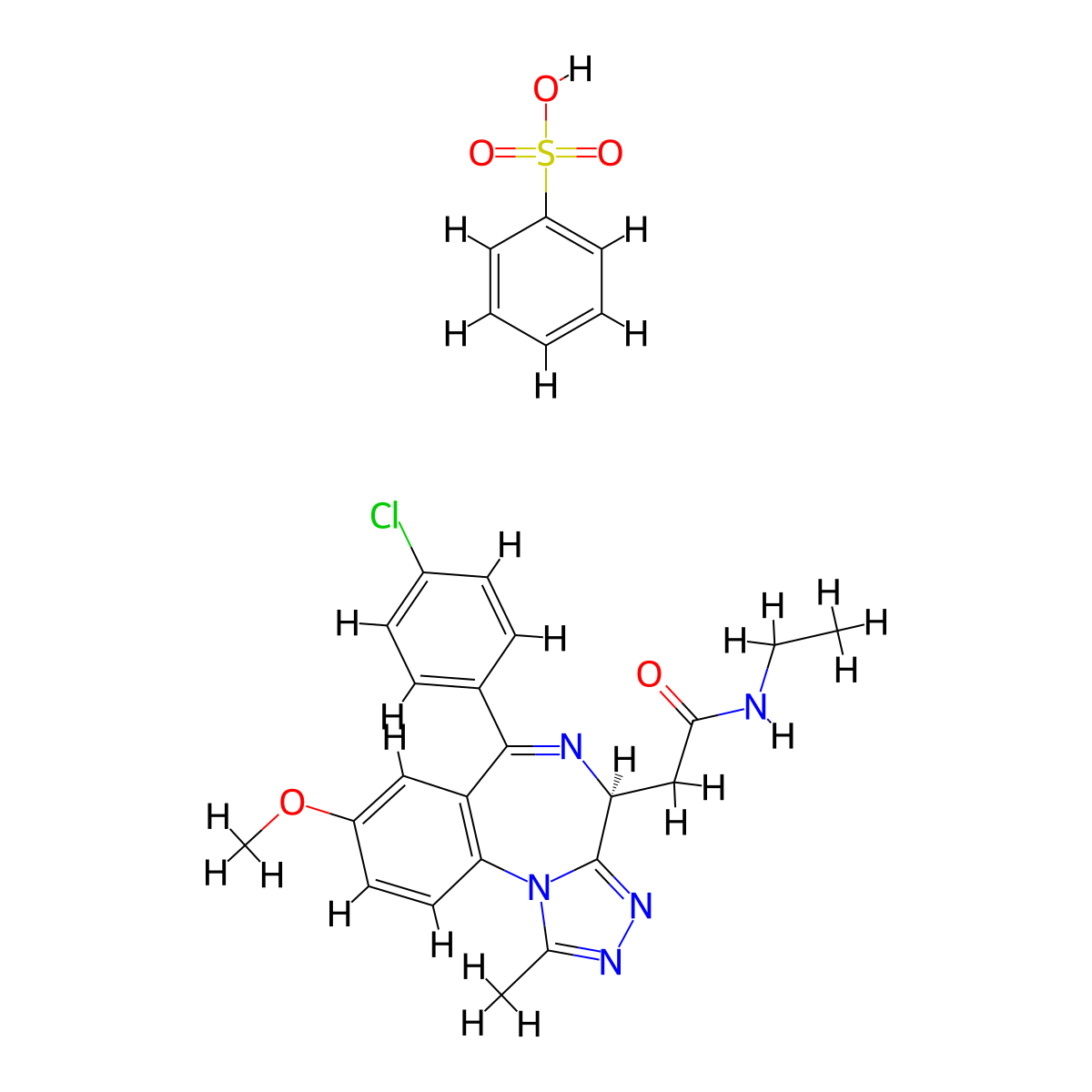 Molibresib Besylate molecular structure, CAS 1895049-20-3