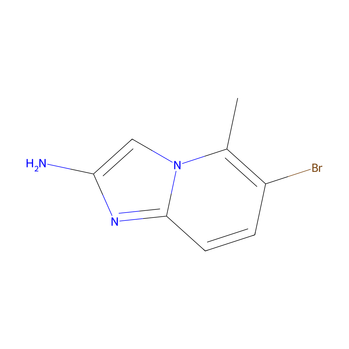 2-Amino-6-bromo-5-methylimidazo[1,2-a]pyridine molecular structure, CAS 1895053-99-2
