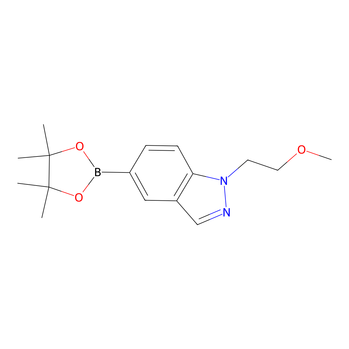 1-(2-Methoxyethyl)-5-(4,4,5,5-tetramethyl-1,3,2-dioxaborolan-2-yl)-1H-indazole molecular structure, CAS 1895054-00-8