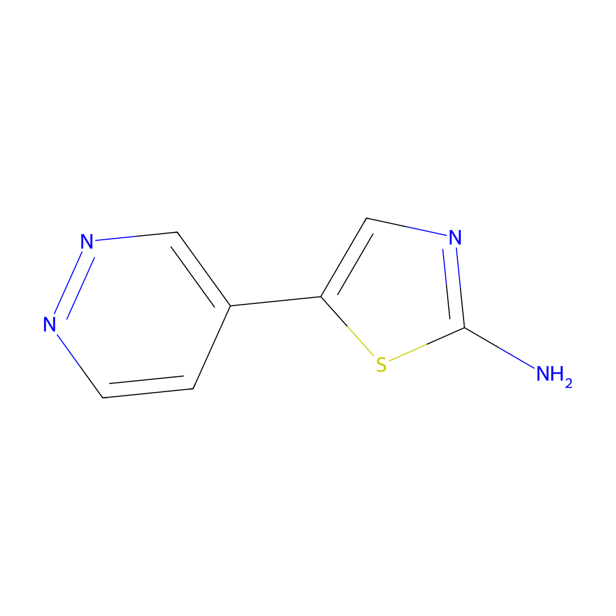 5-(4-Pyridazinyl)-2-thiazolamine molecular structure, CAS 1895055-08-9